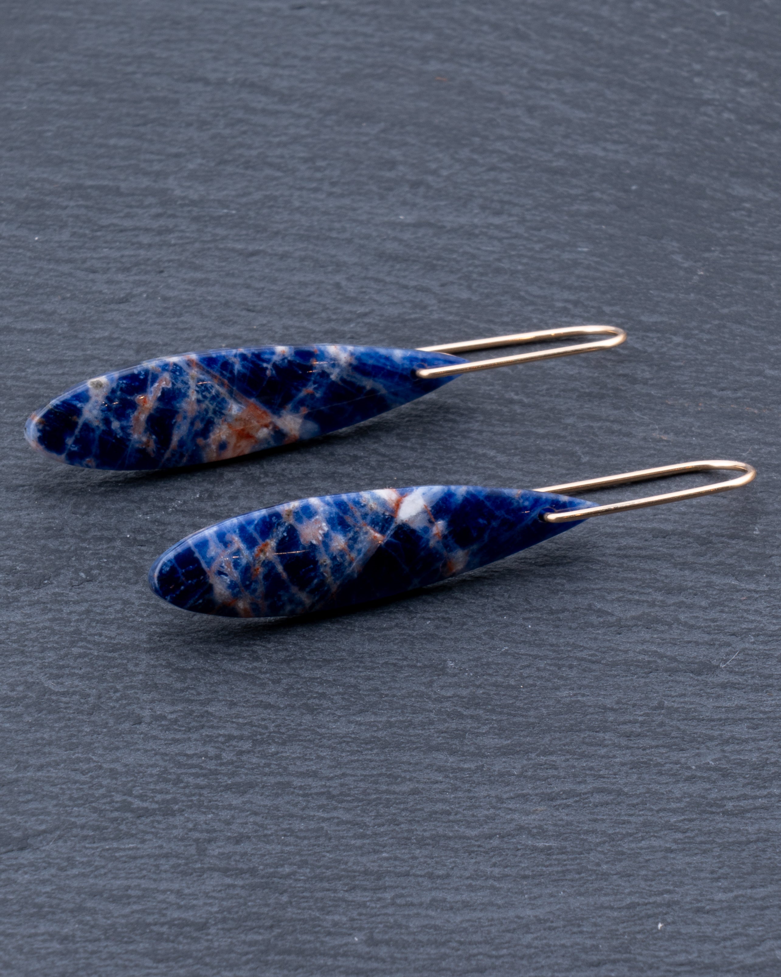 Blue Sodalite Teardrop Dangles