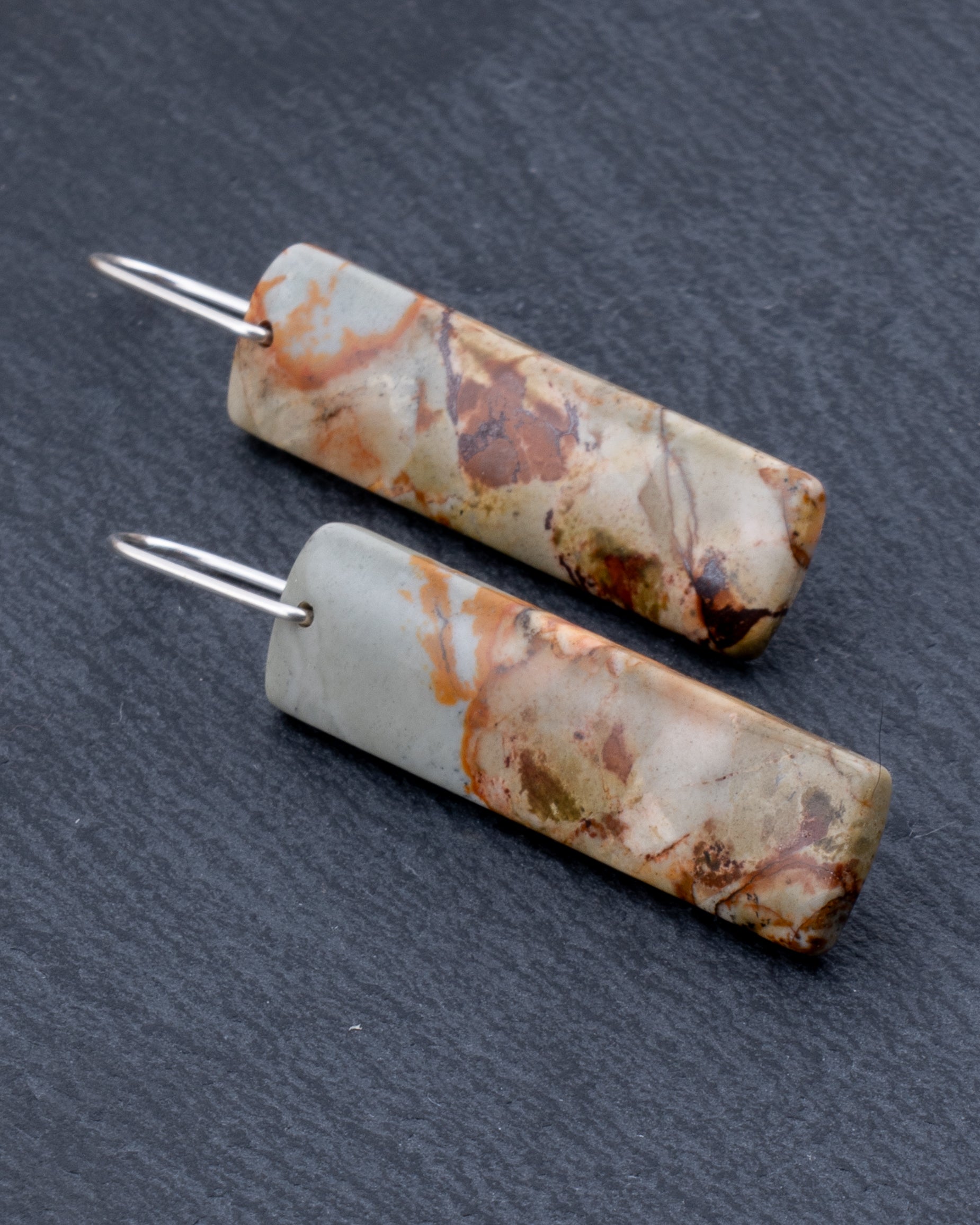 Owyhee Picture Jasper Blue Dangles