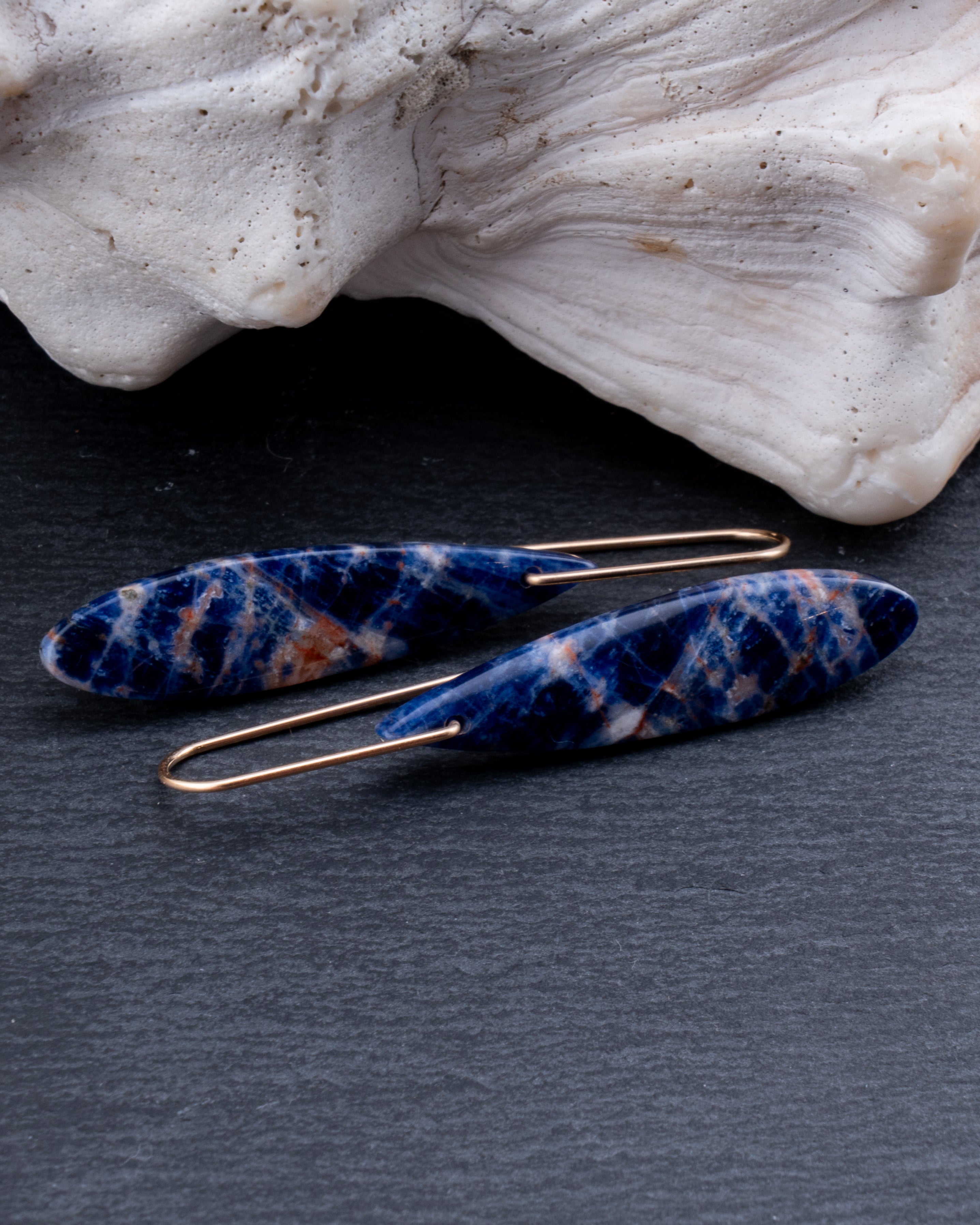 Blue Sodalite Teardrop Dangles