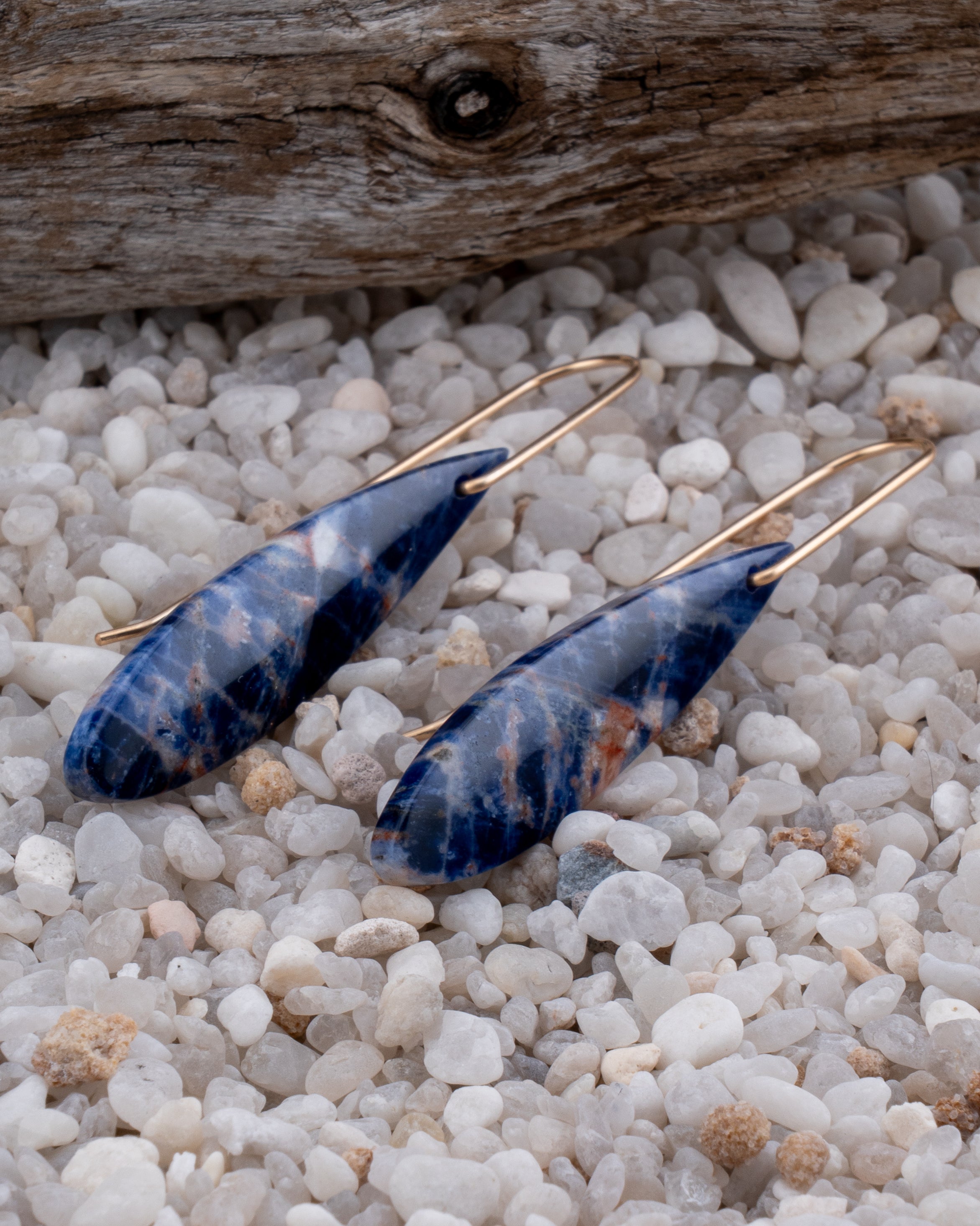 Blue Sodalite Teardrop Dangles
