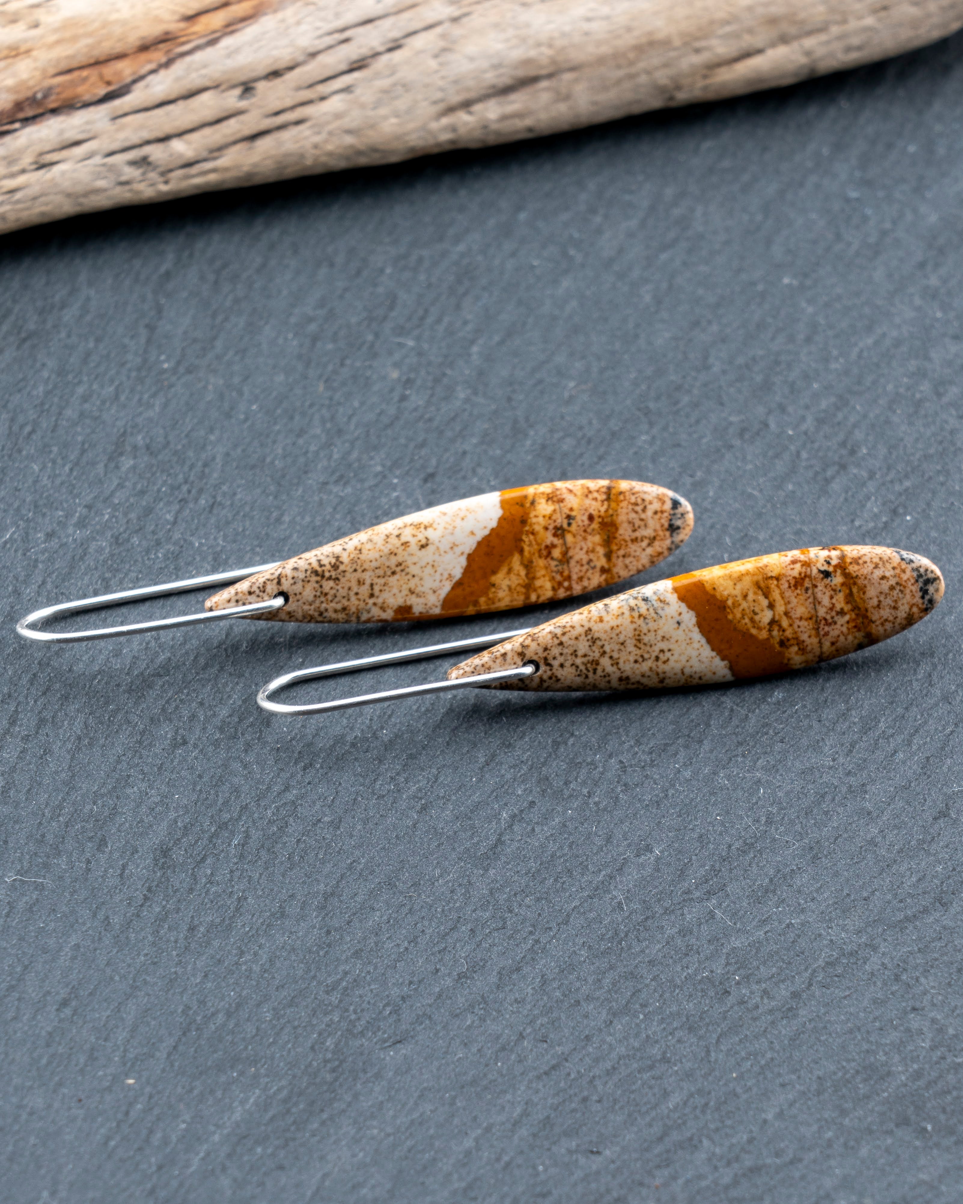 Desert Jasper Teardrop Dangles
