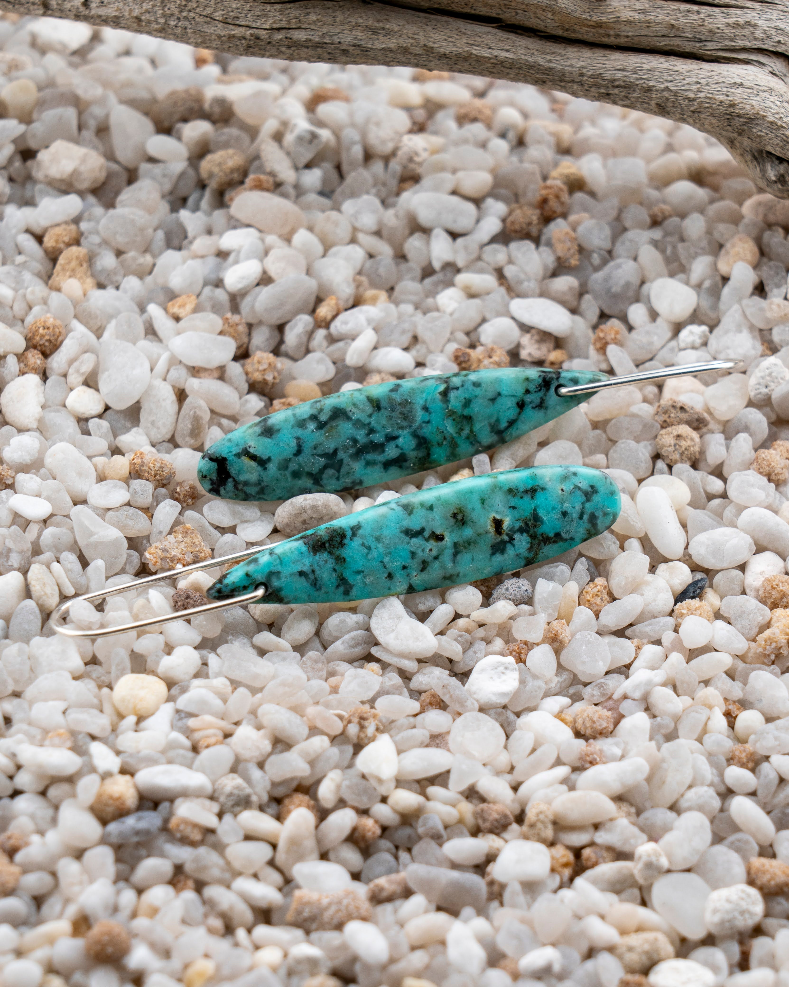 African Turquoise Teardrop Dangles