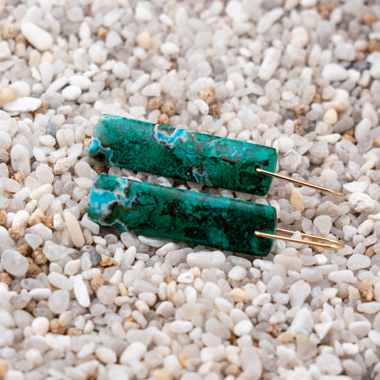 Malachite Chrysocolla Dangles