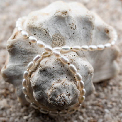 Freshwater Oval Pearl Necklace