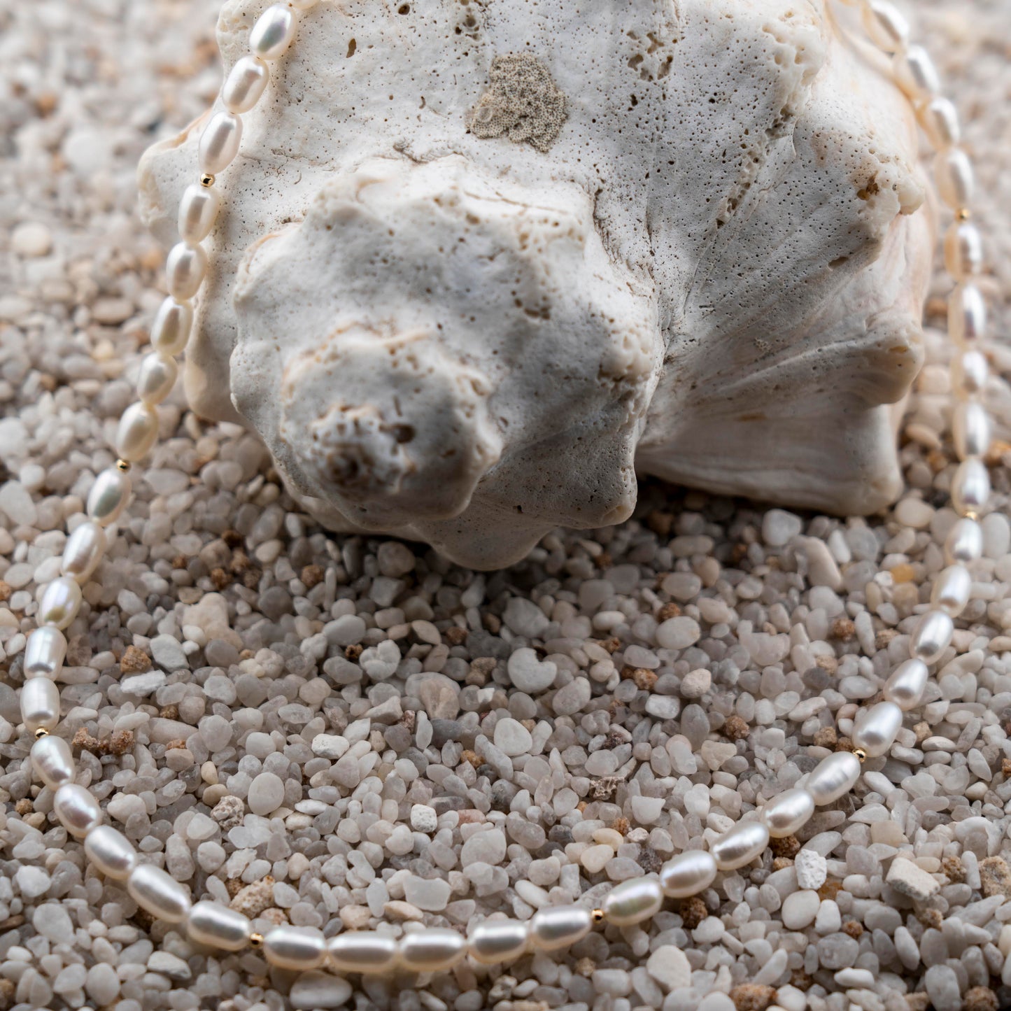 Freshwater Oval Pearl Necklace