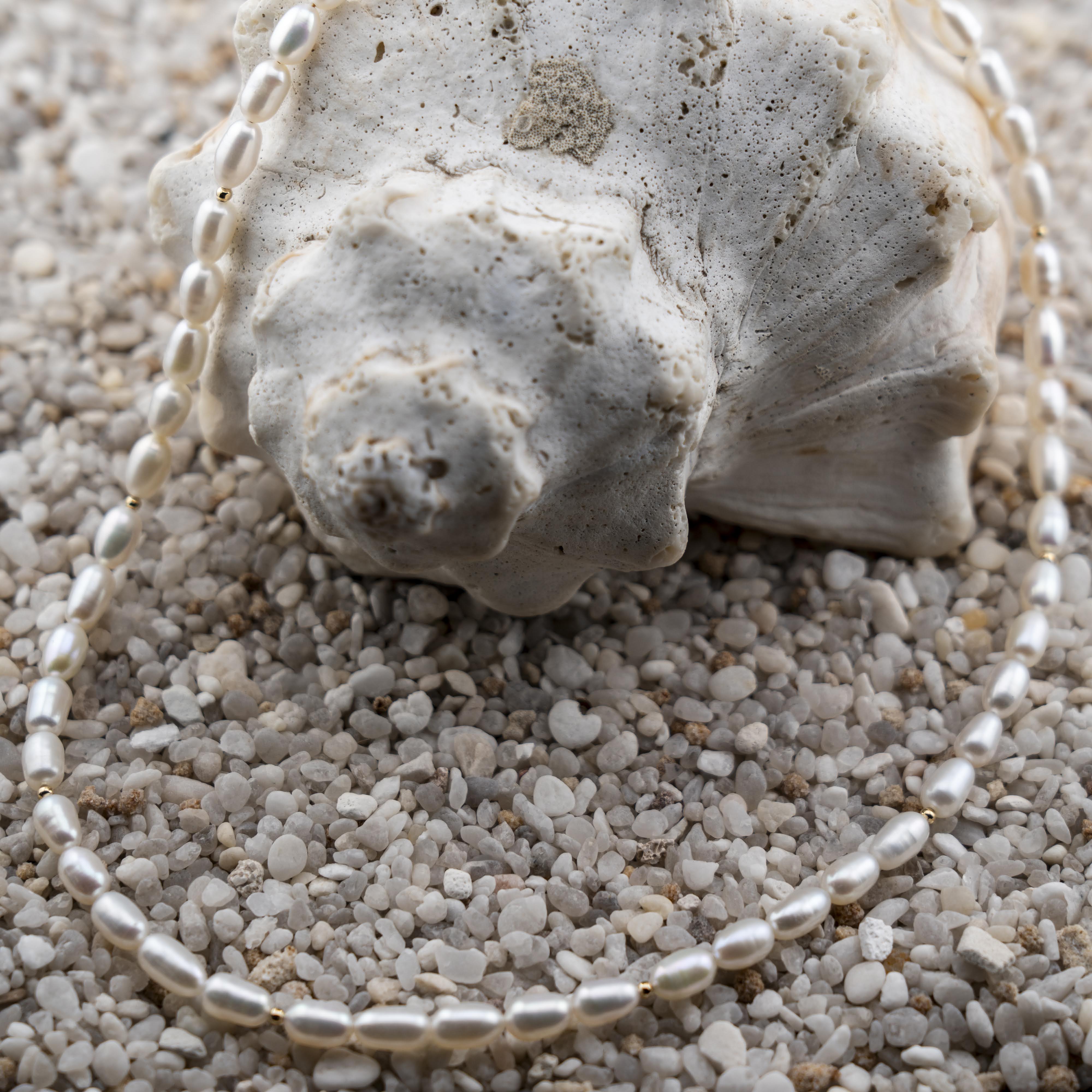 Freshwater Oval Pearl Necklace