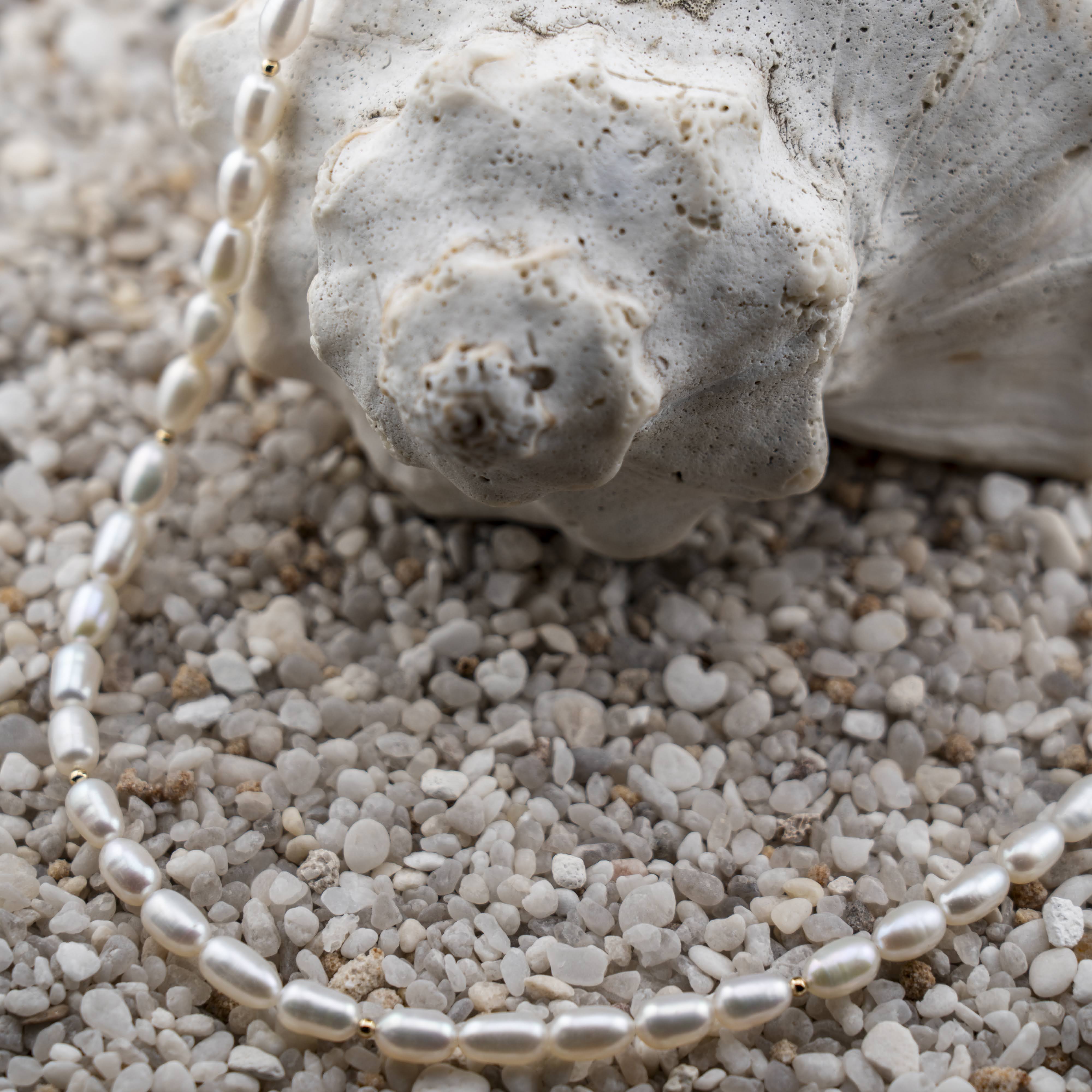 Freshwater Oval Pearl Necklace