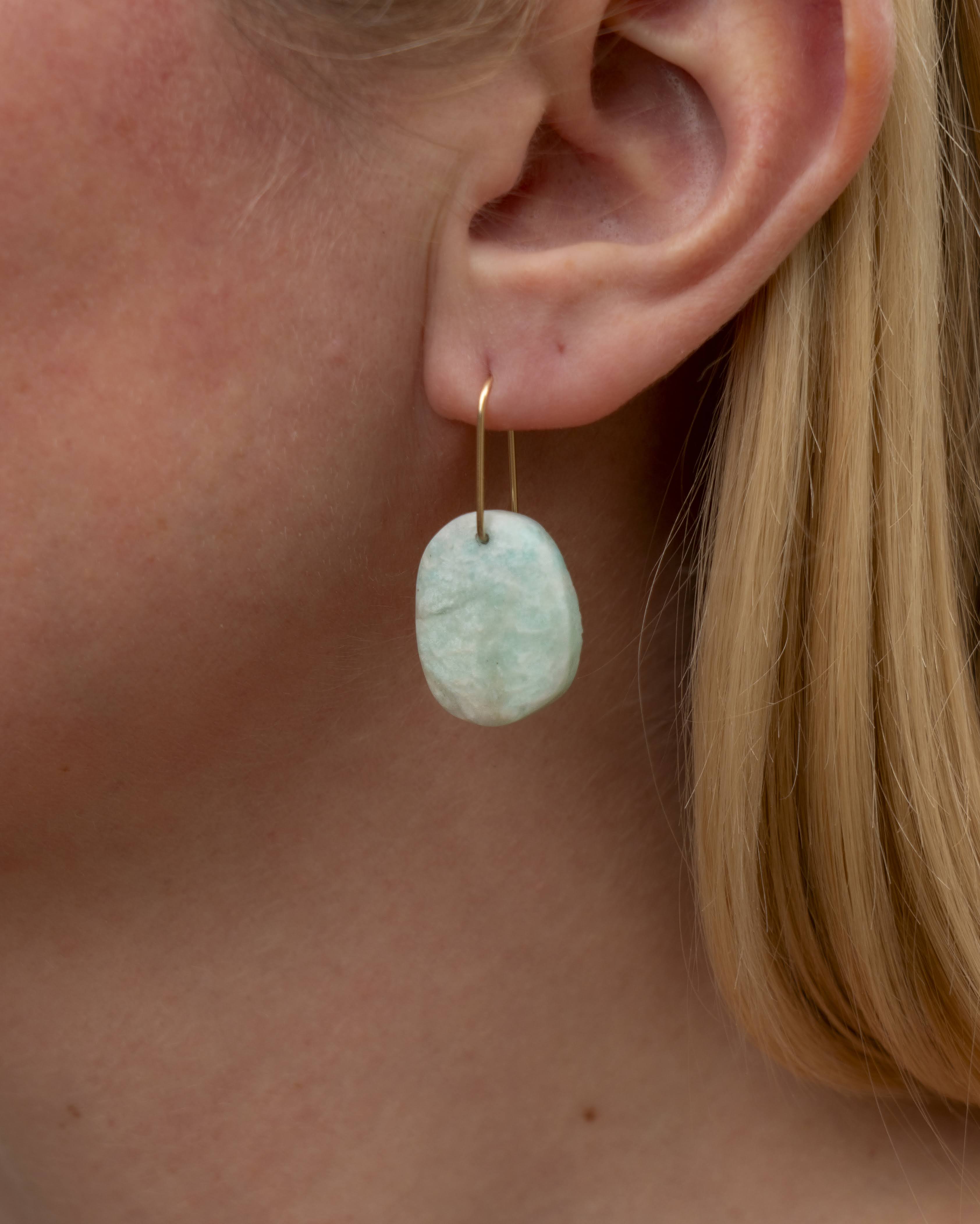 Madagascar Amazonite Freeform Dangles