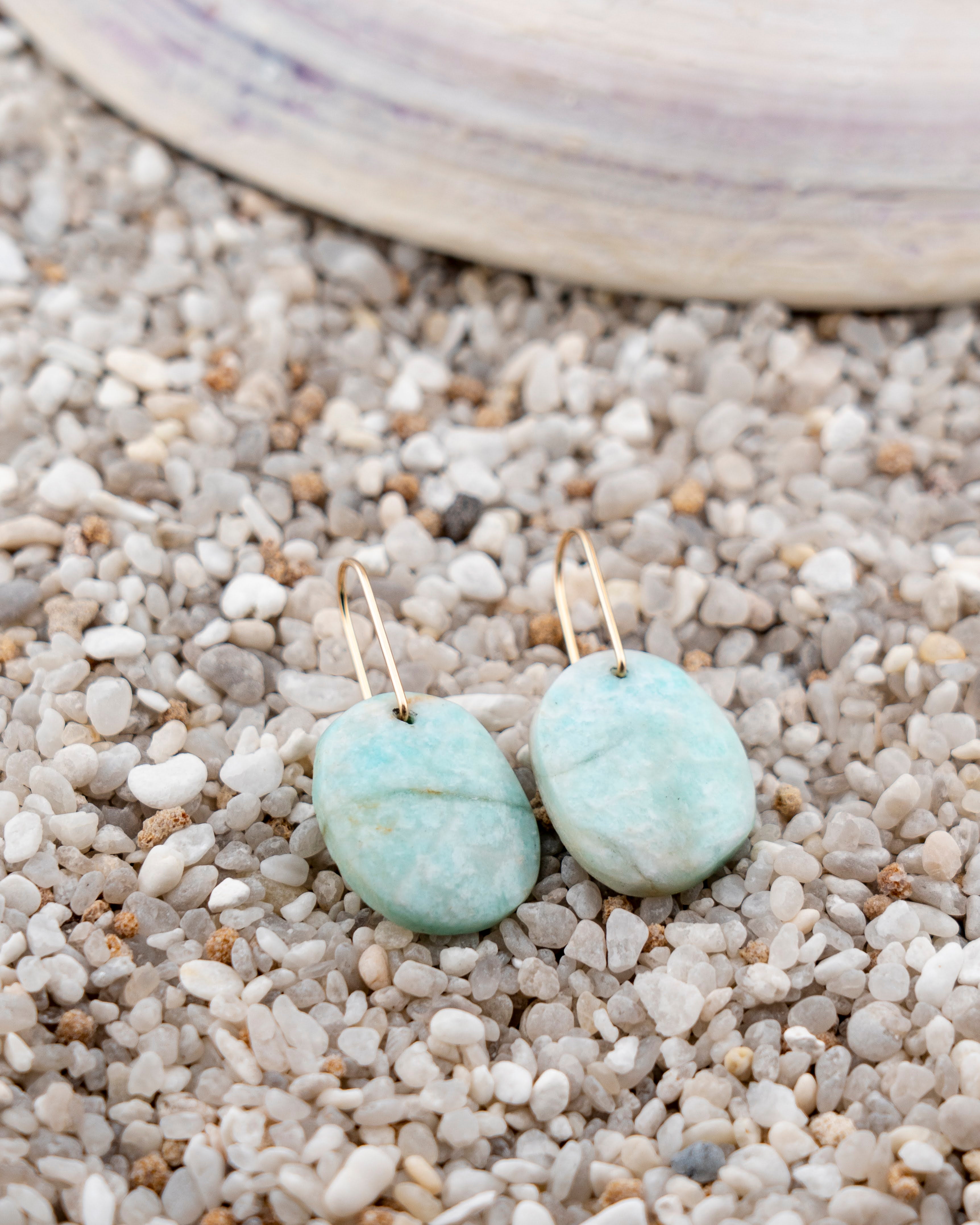 Madagascar Amazonite Freeform Dangles