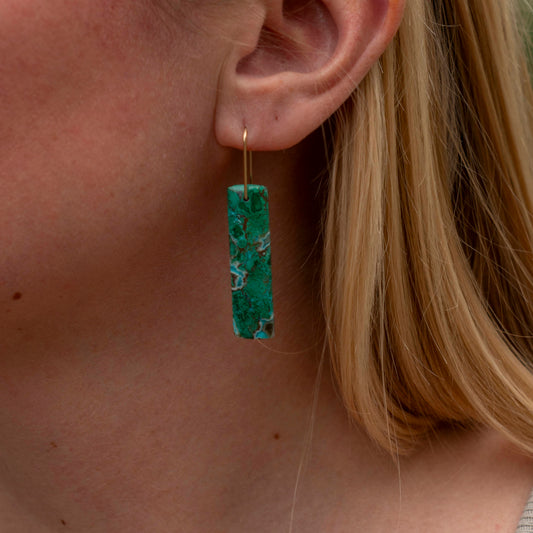 Malachite Chrysocolla Dangles