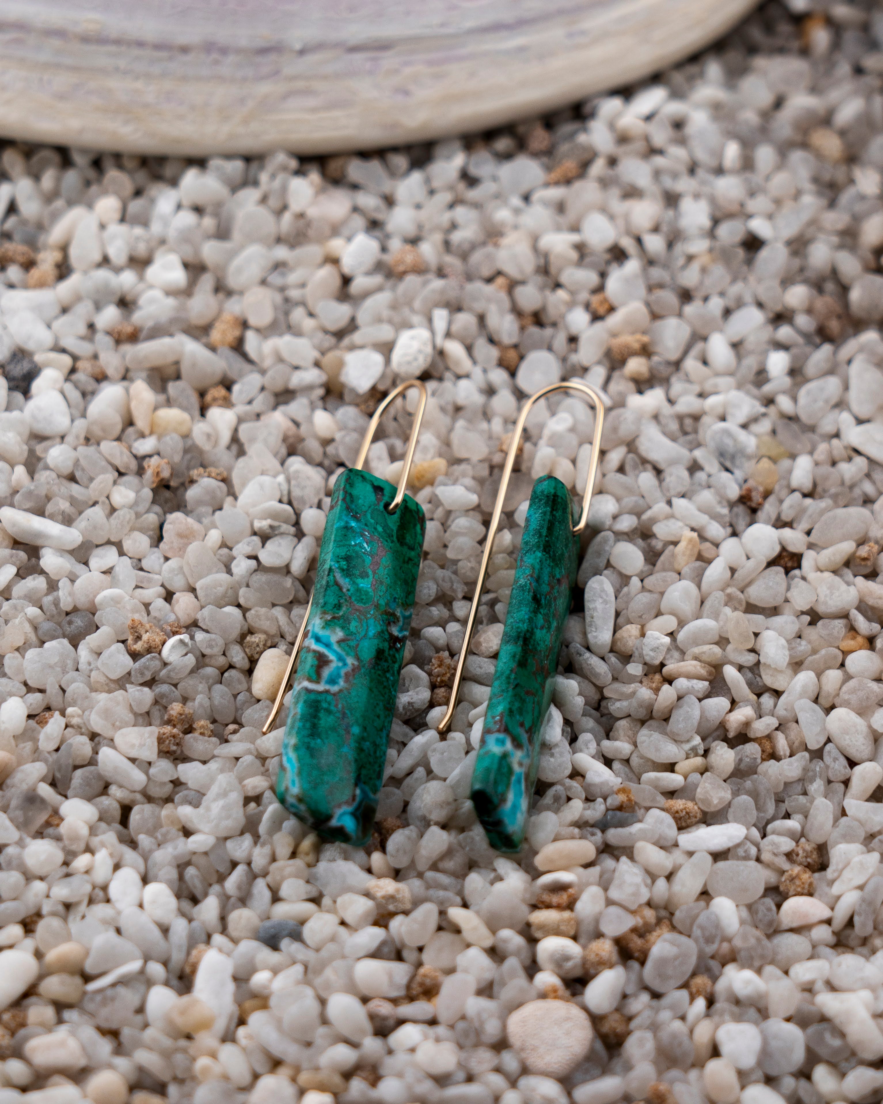 Malachite Chrysocolla Dangles