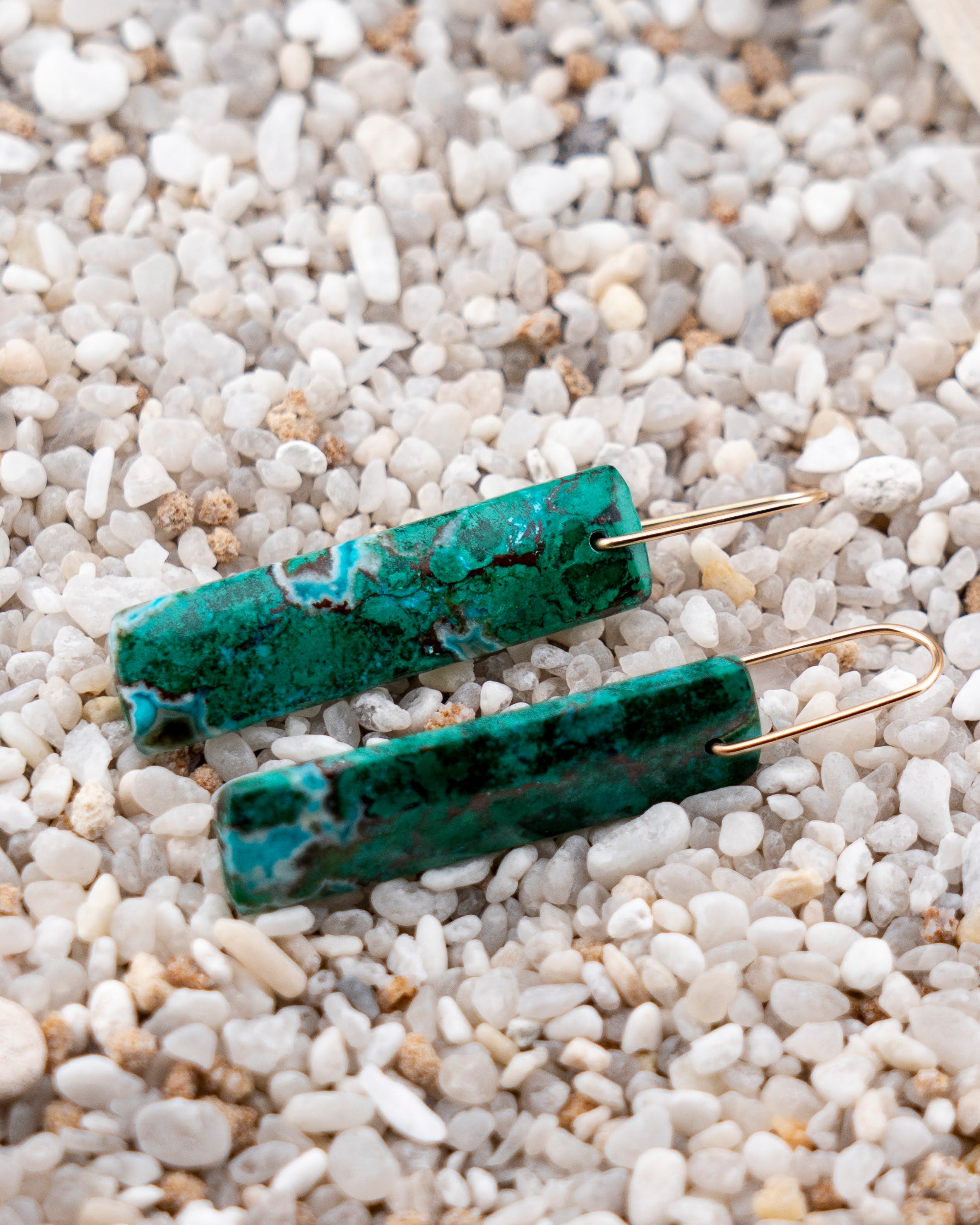 Malachite Chrysocolla Dangles