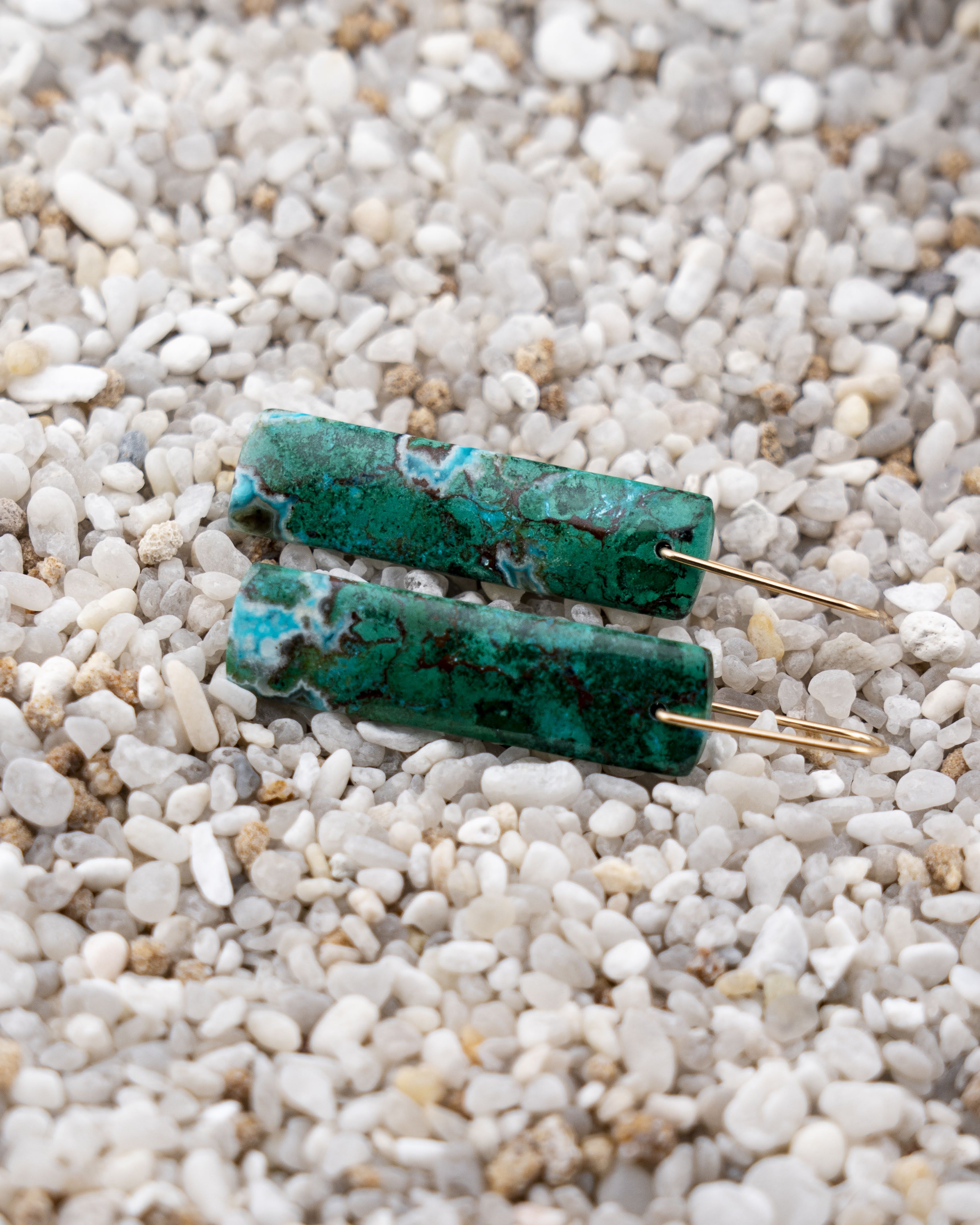 Malachite Chrysocolla Dangles