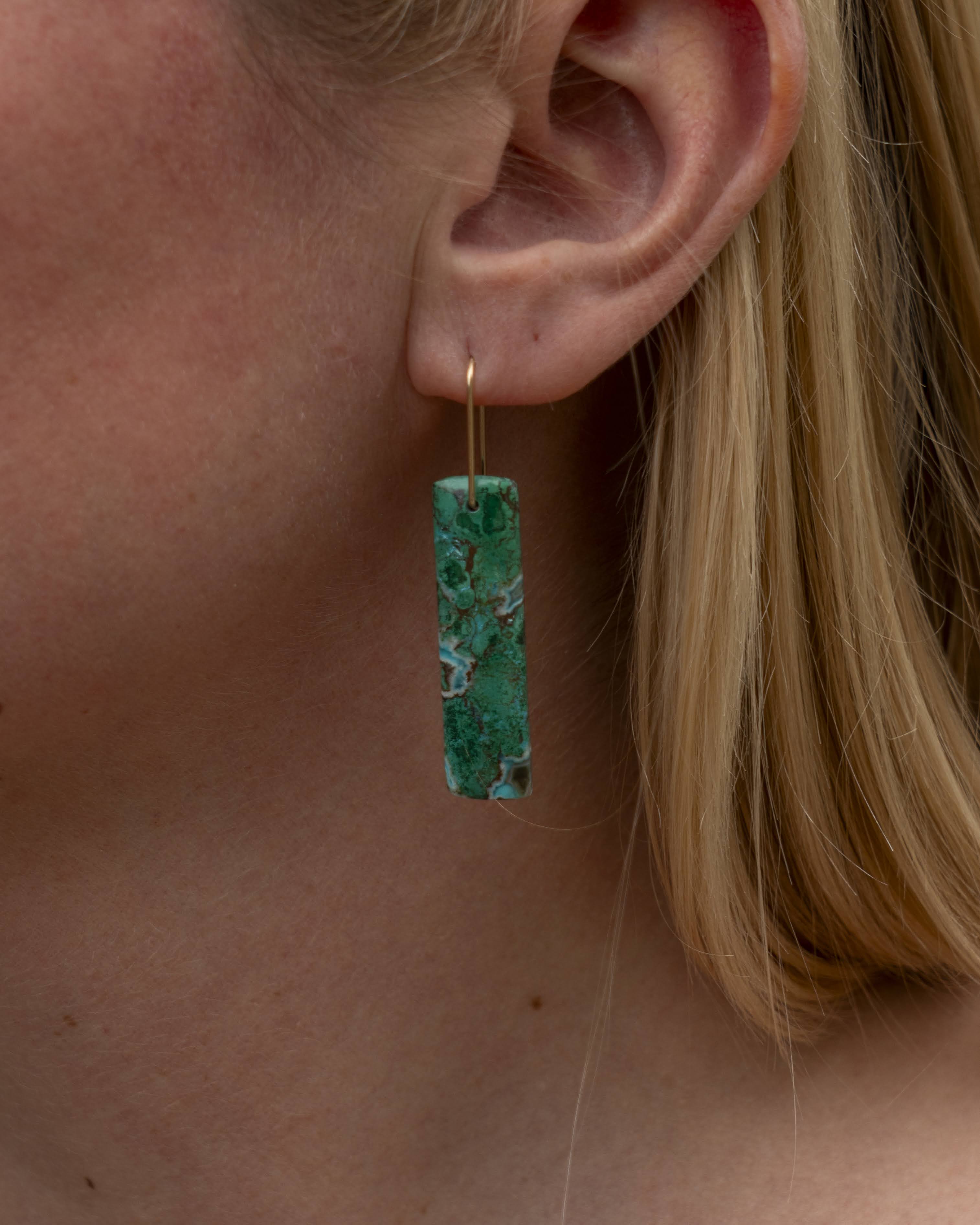 Malachite Chrysocolla Dangles