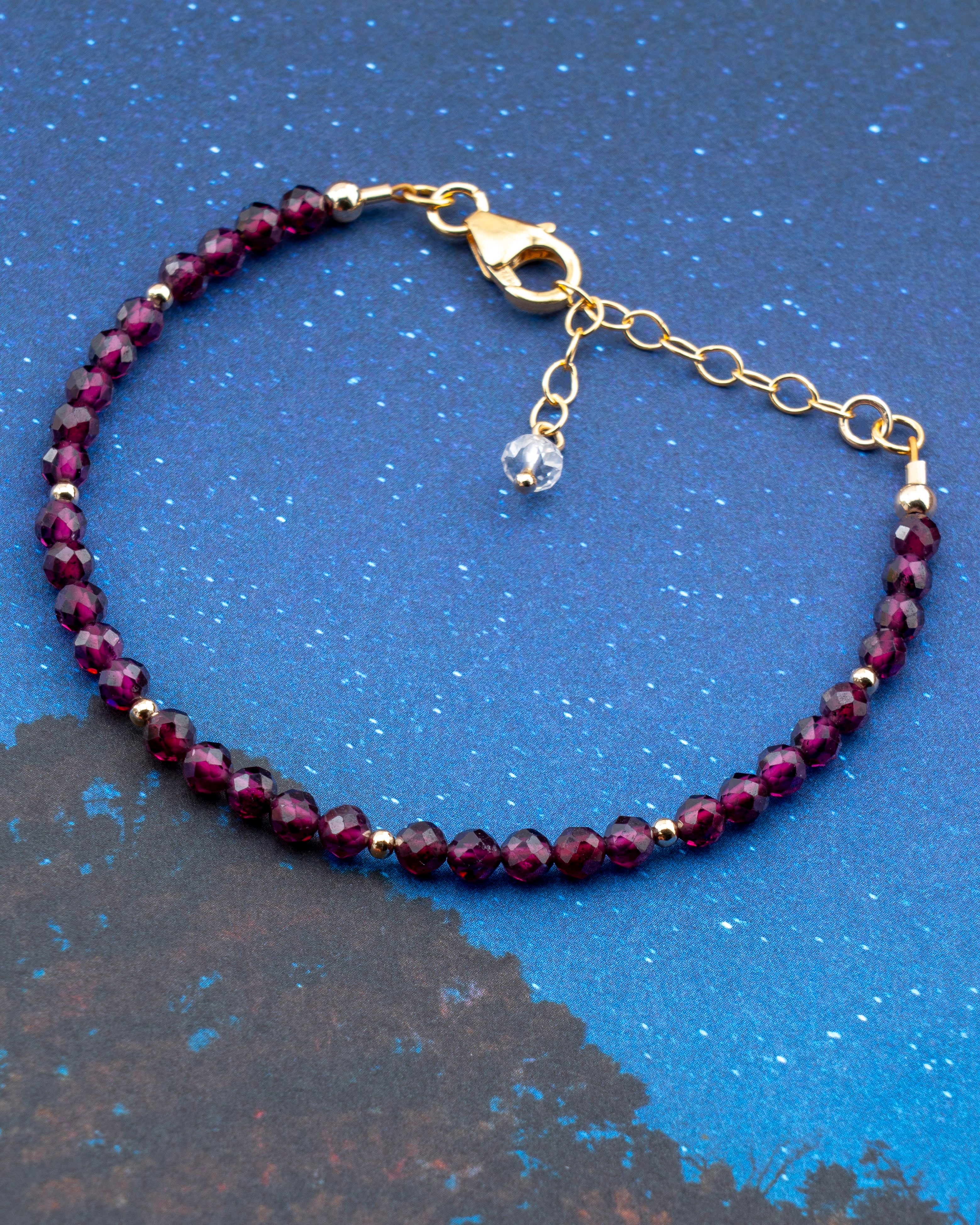 Bordeaux Horizon Purple Garnet Bracelet