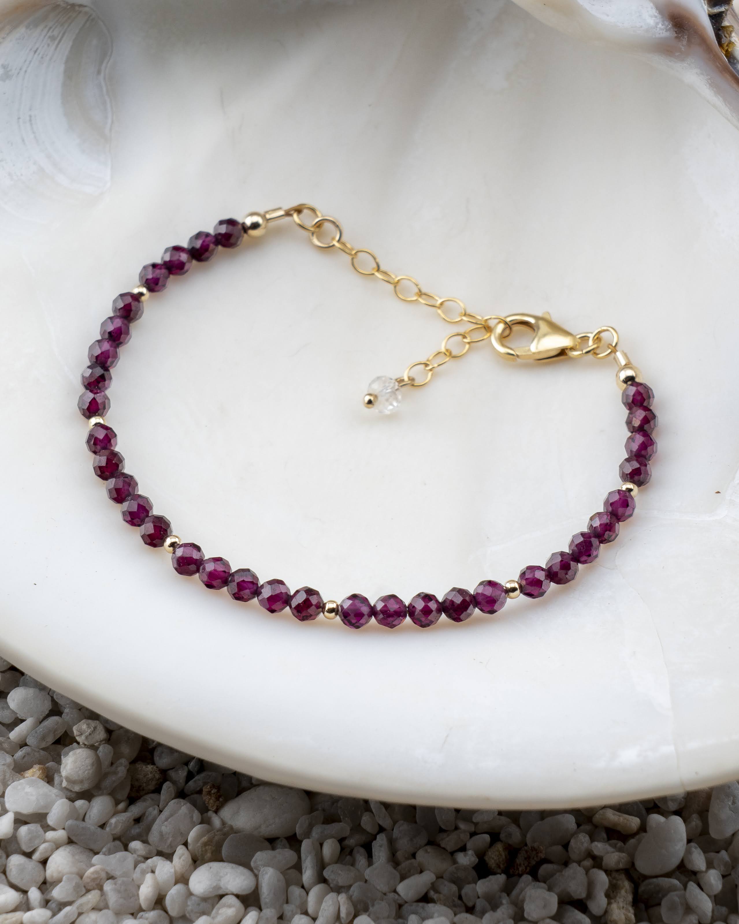 Bordeaux Horizon Purple Garnet Bracelet