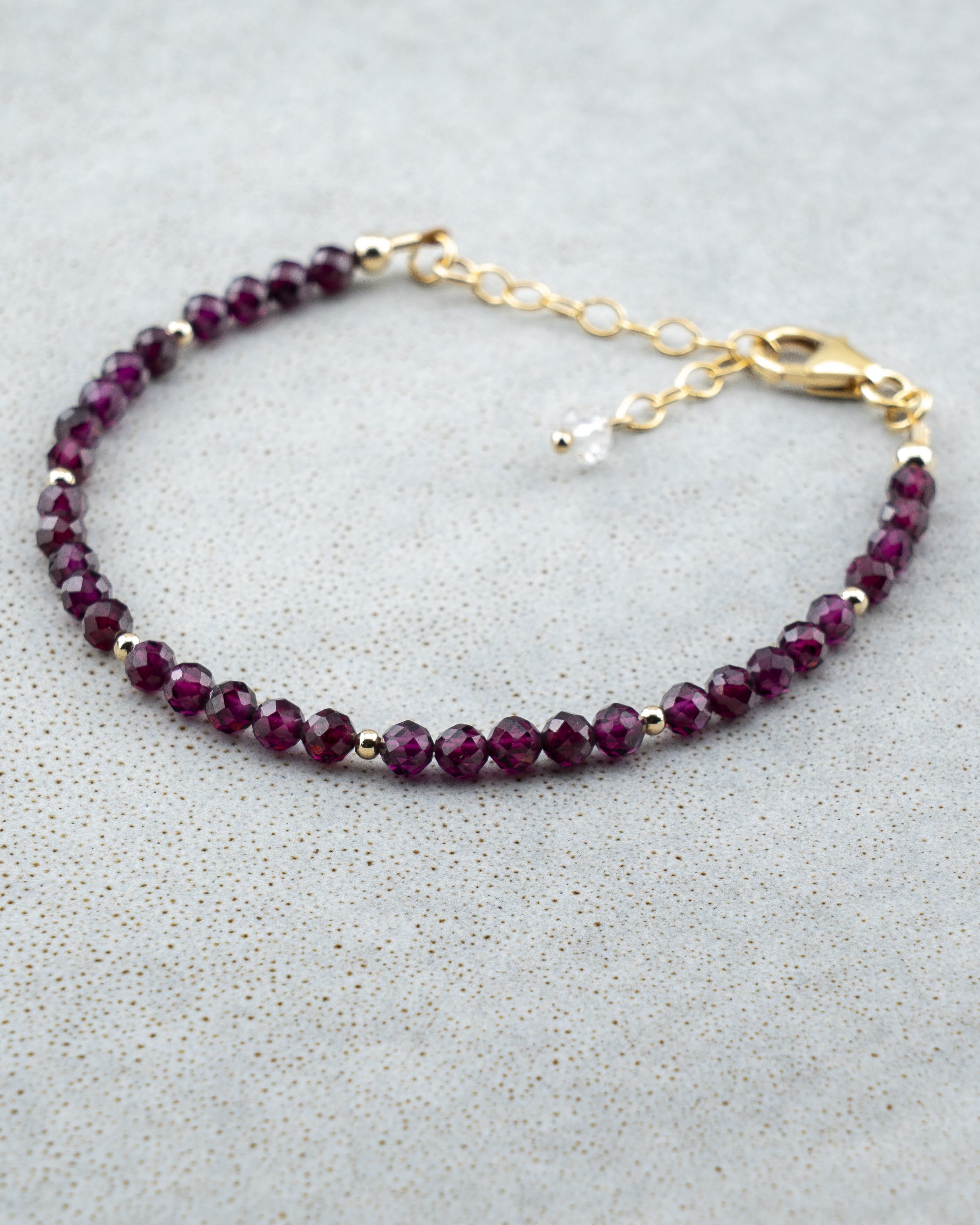 Bordeaux Horizon Purple Garnet Bracelet