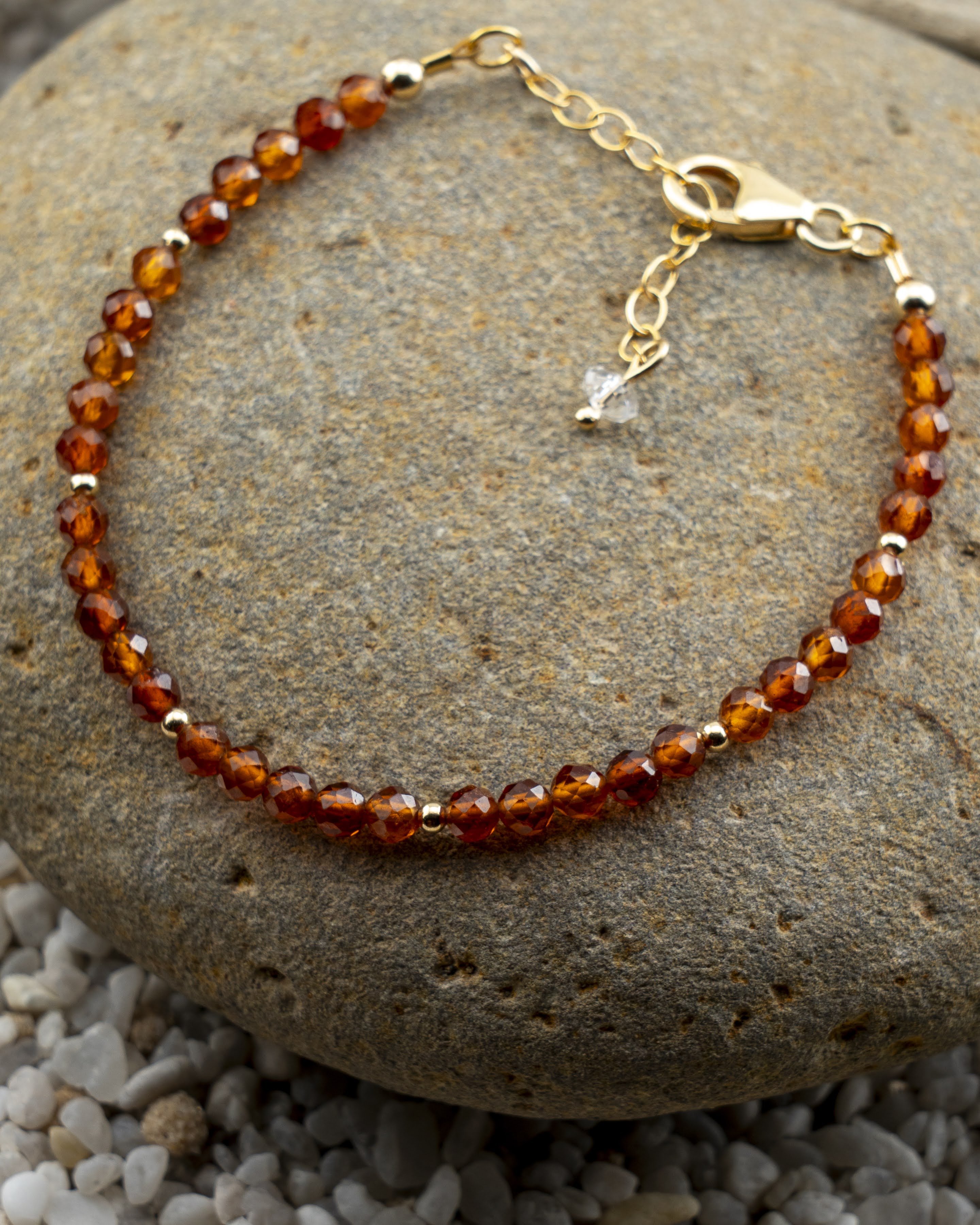 Golden Hour Orange Garnet Bracelet