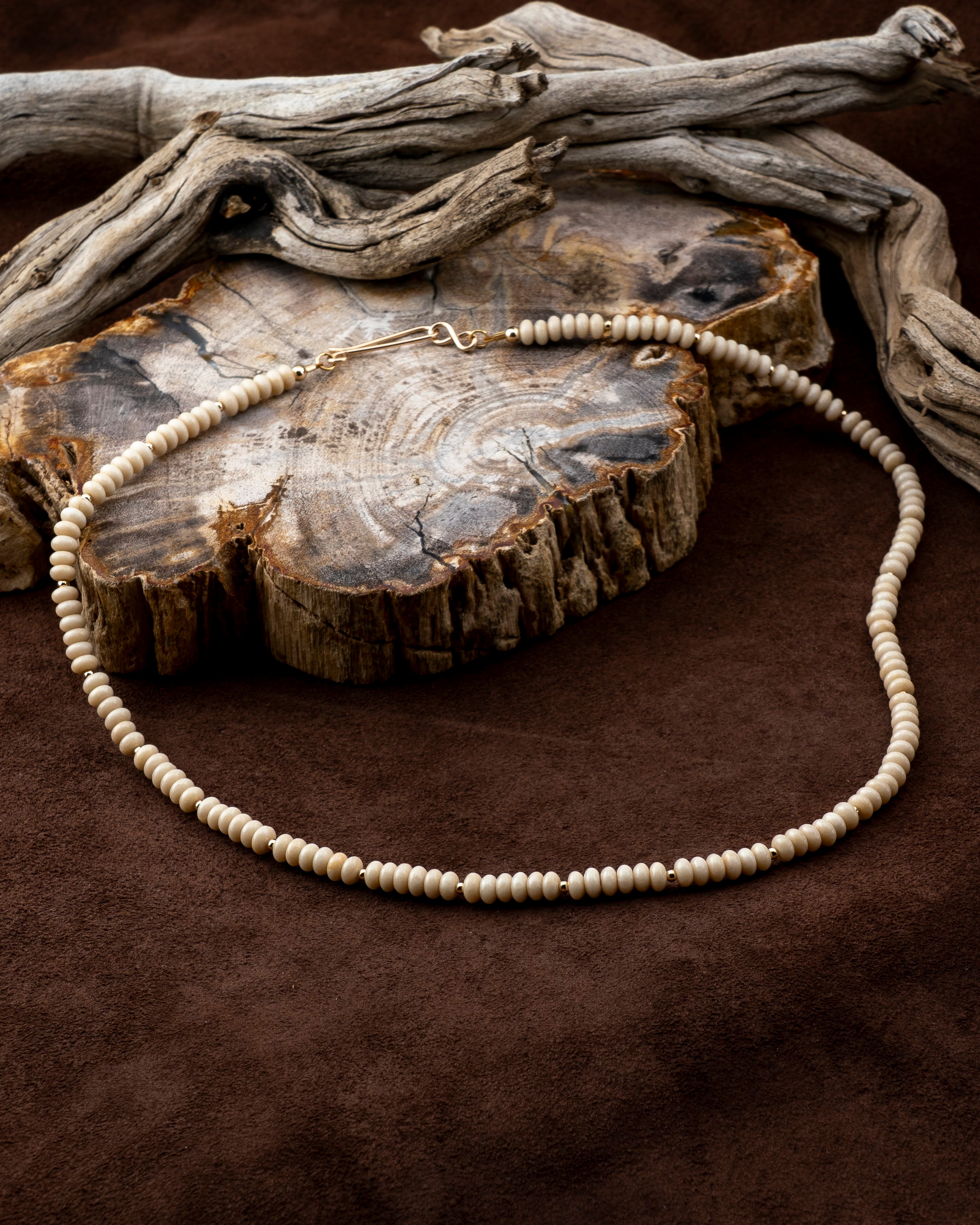 Sandswept Fossil Jasper Necklace