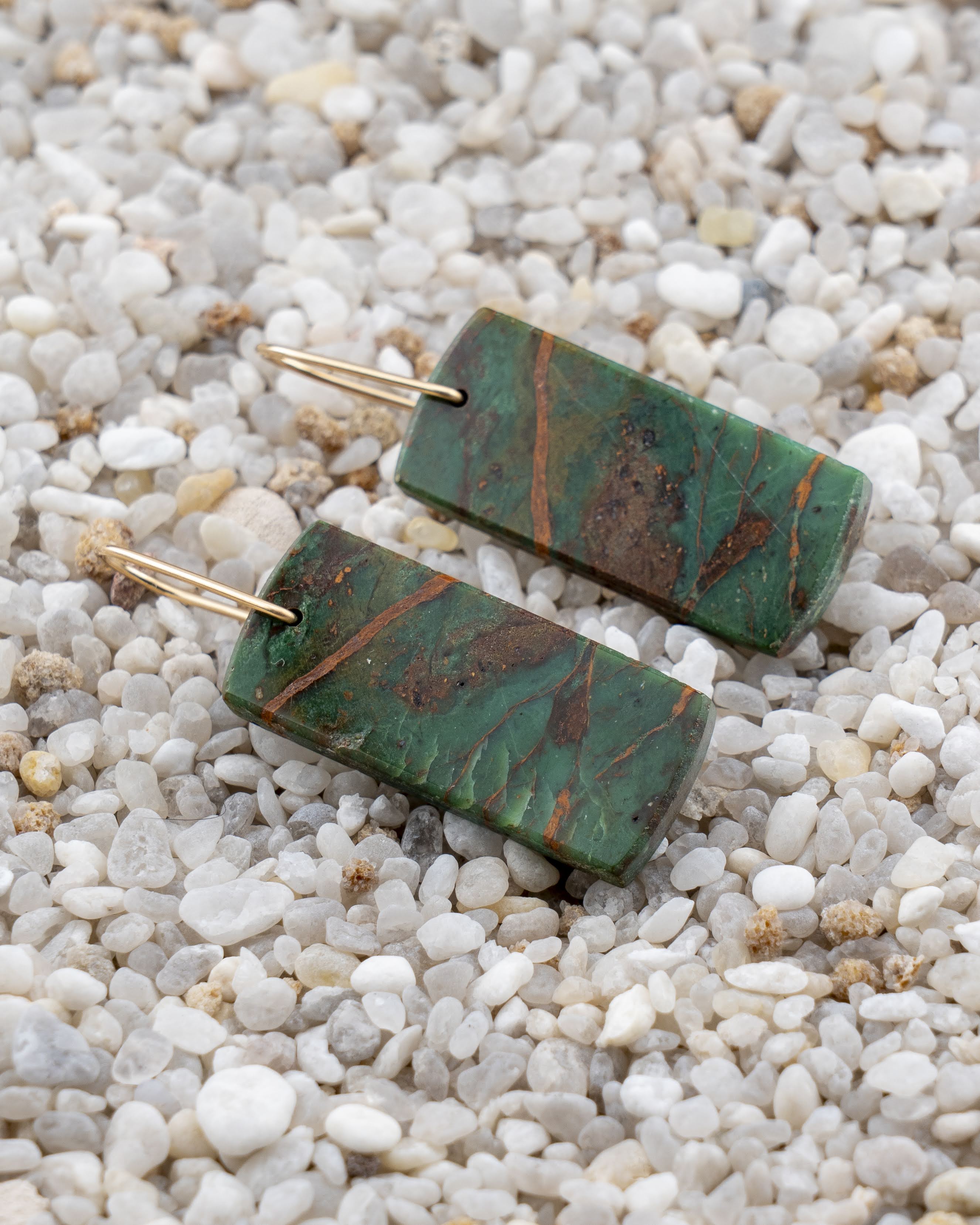 African Green Opal Dangles