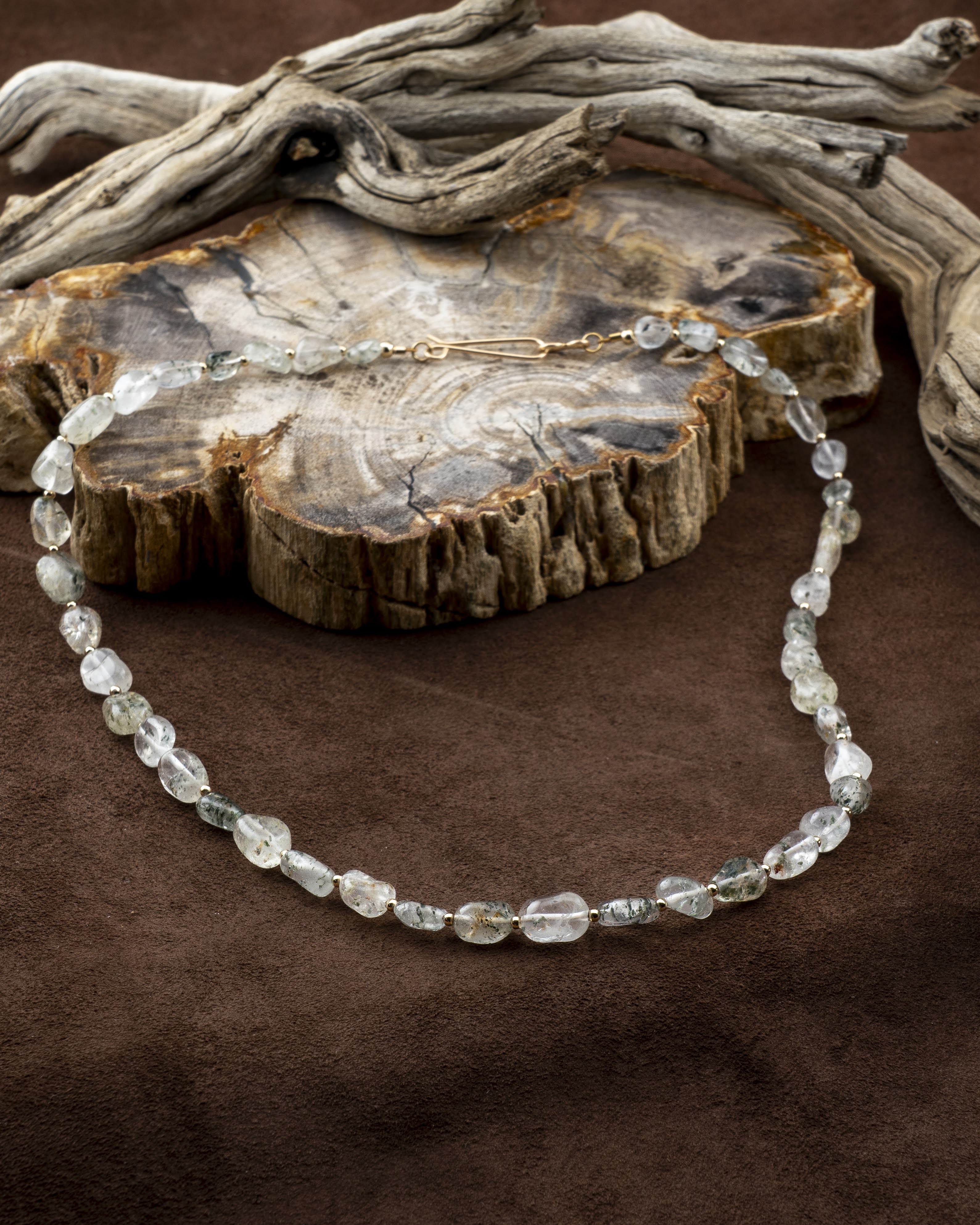 Arboreal Green Phantom Quartz Necklace