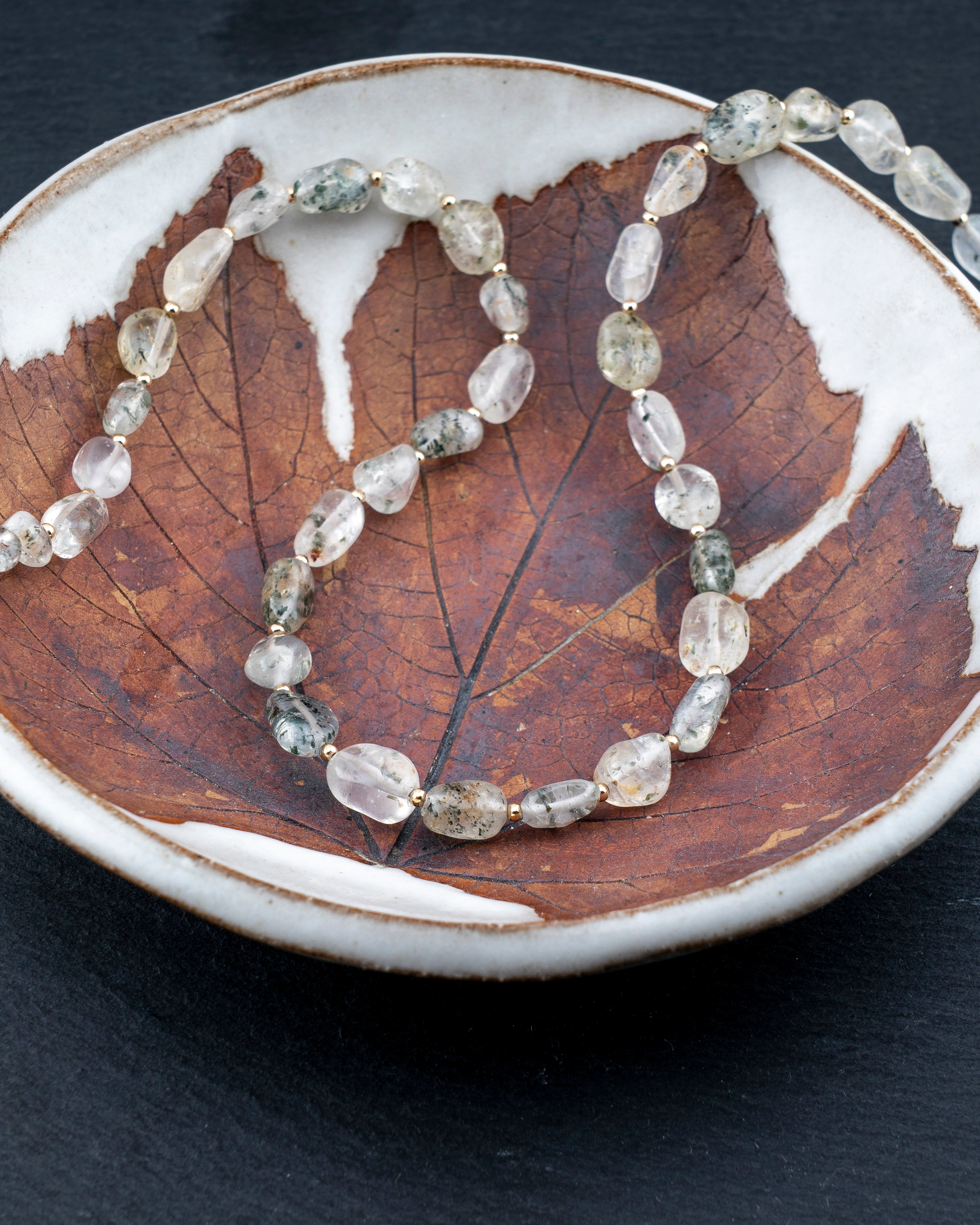 Arboreal Green Phantom Quartz Necklace