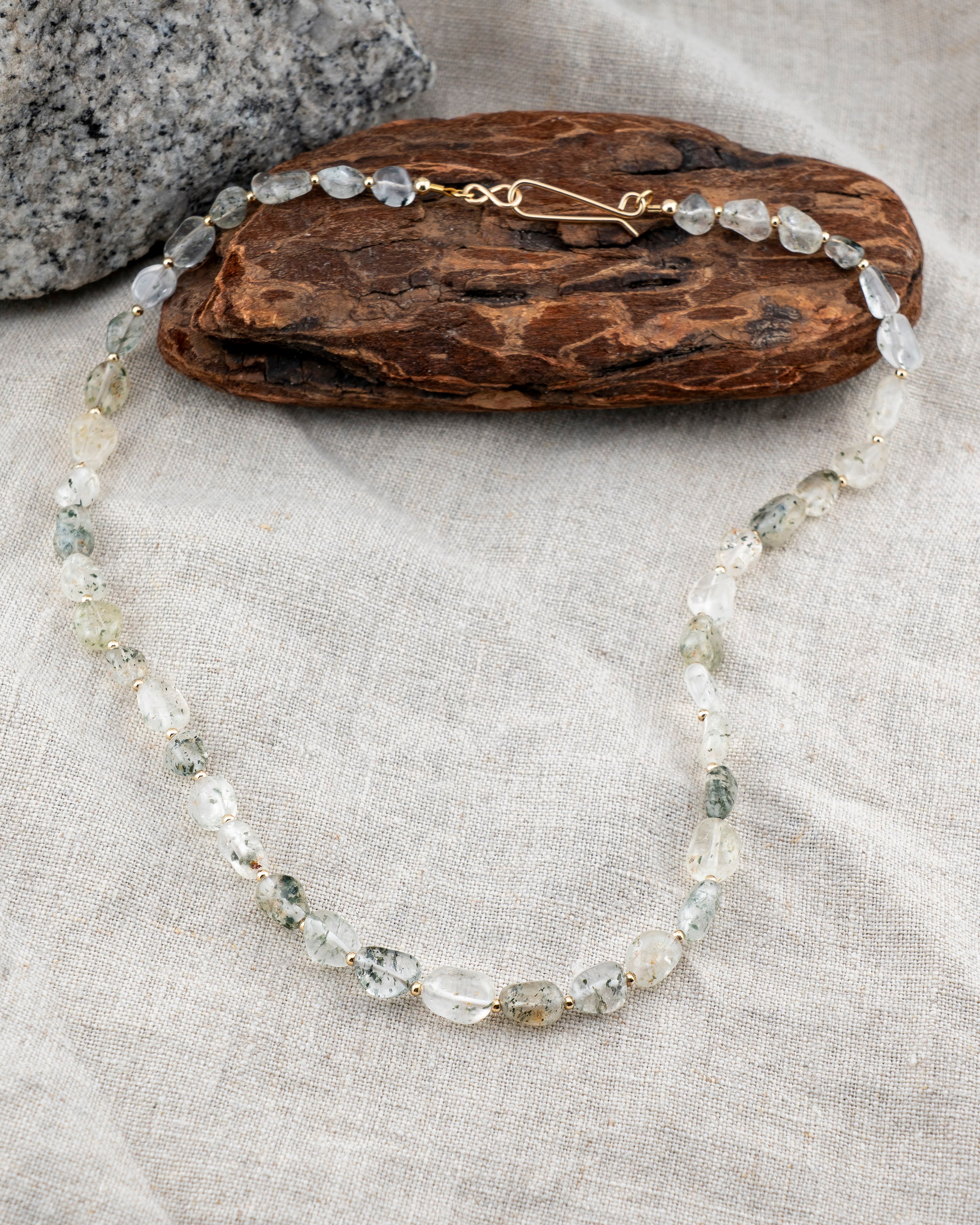 Arboreal Green Phantom Quartz Necklace