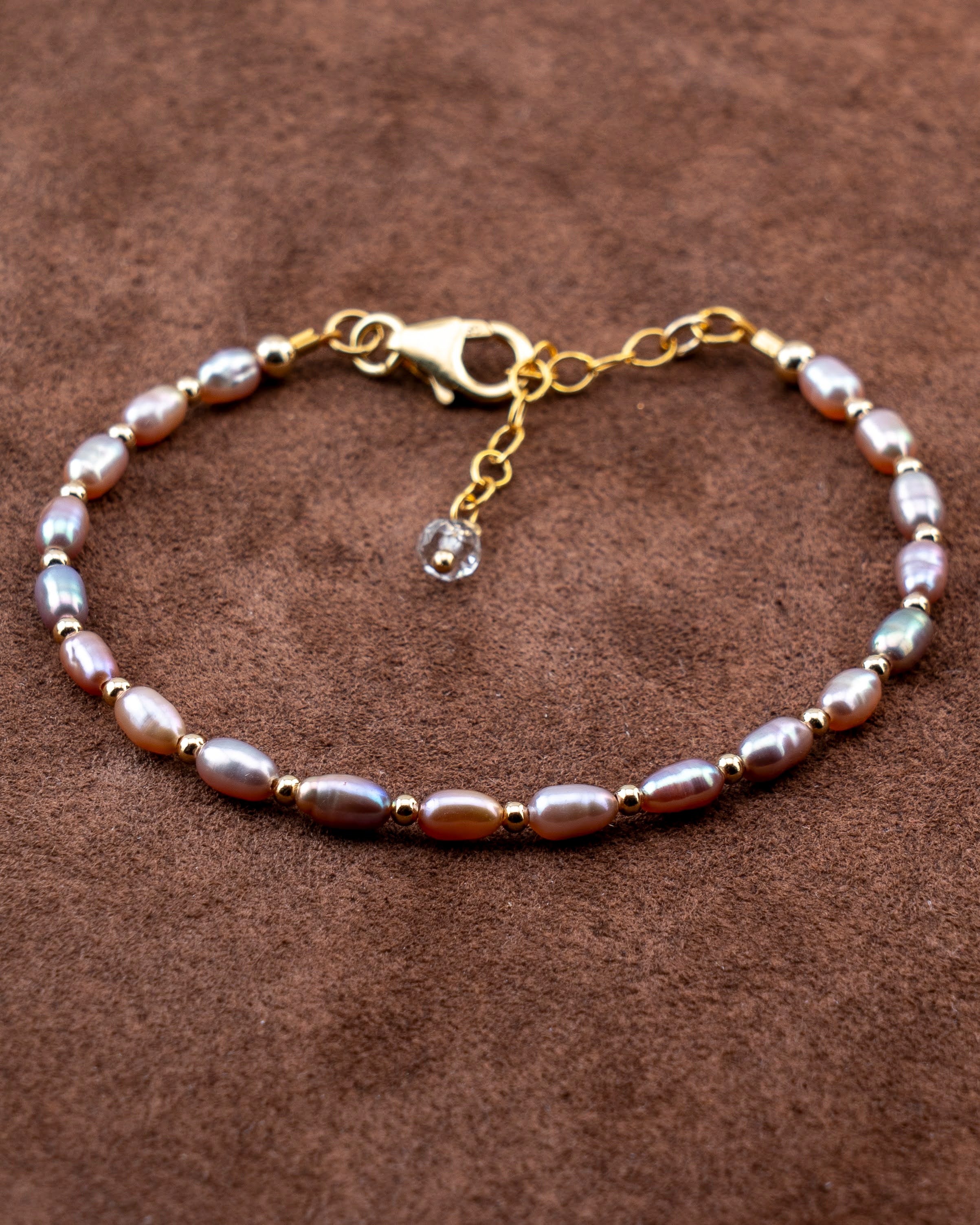 Sunkissed Mauve Freshwater Pearl Bracelet