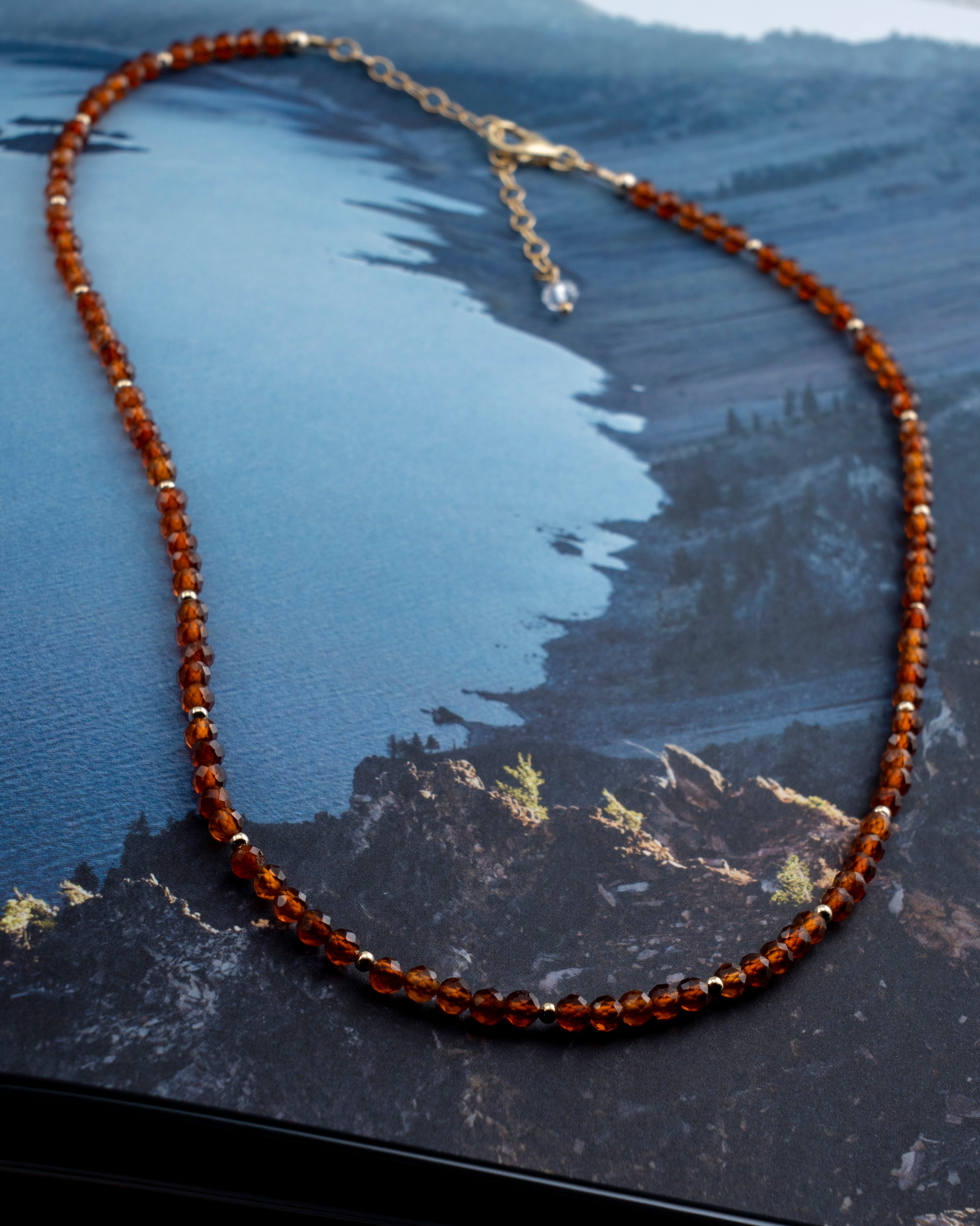Golden Hour Orange Garnet Necklace