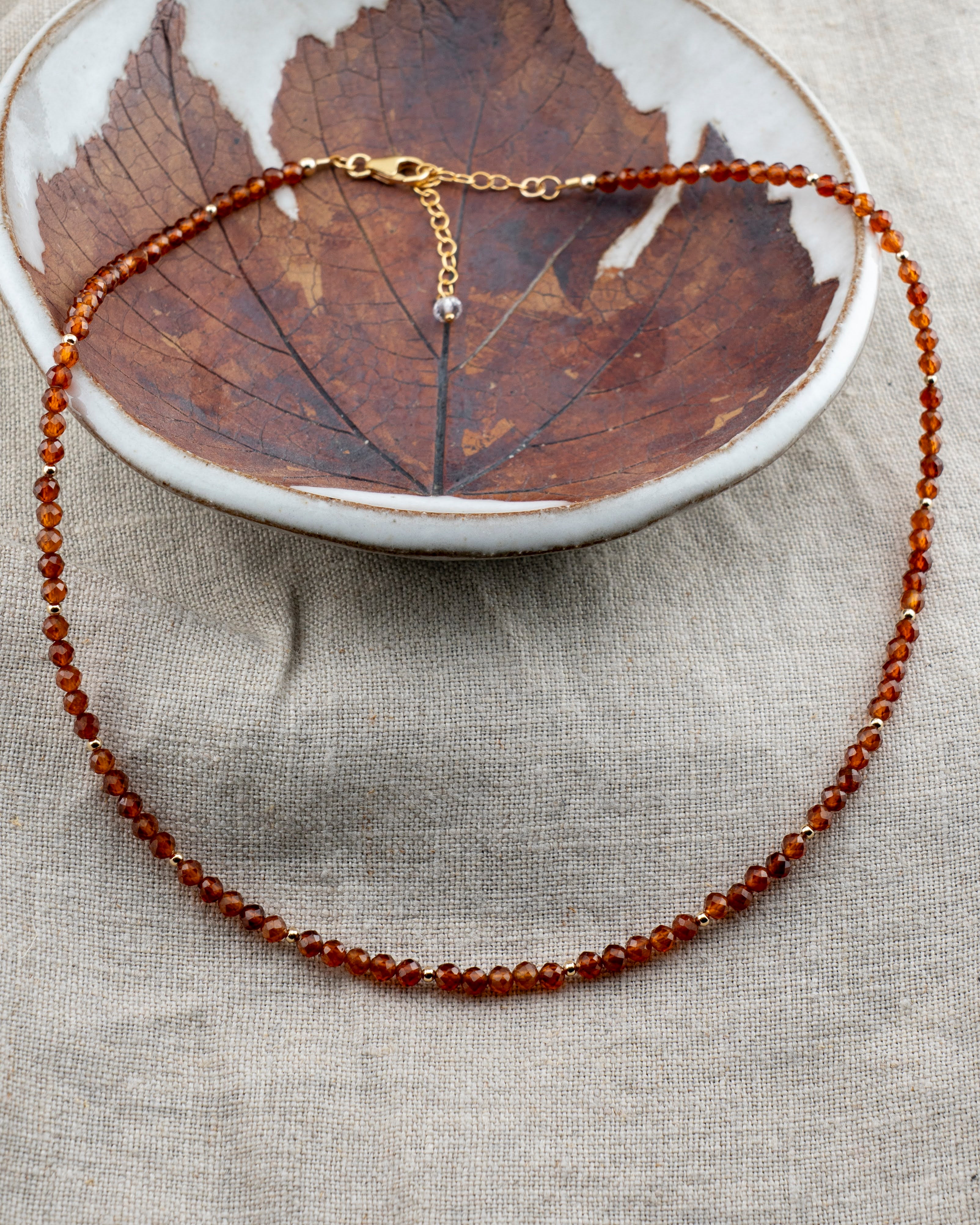 Golden Hour Orange Garnet Necklace