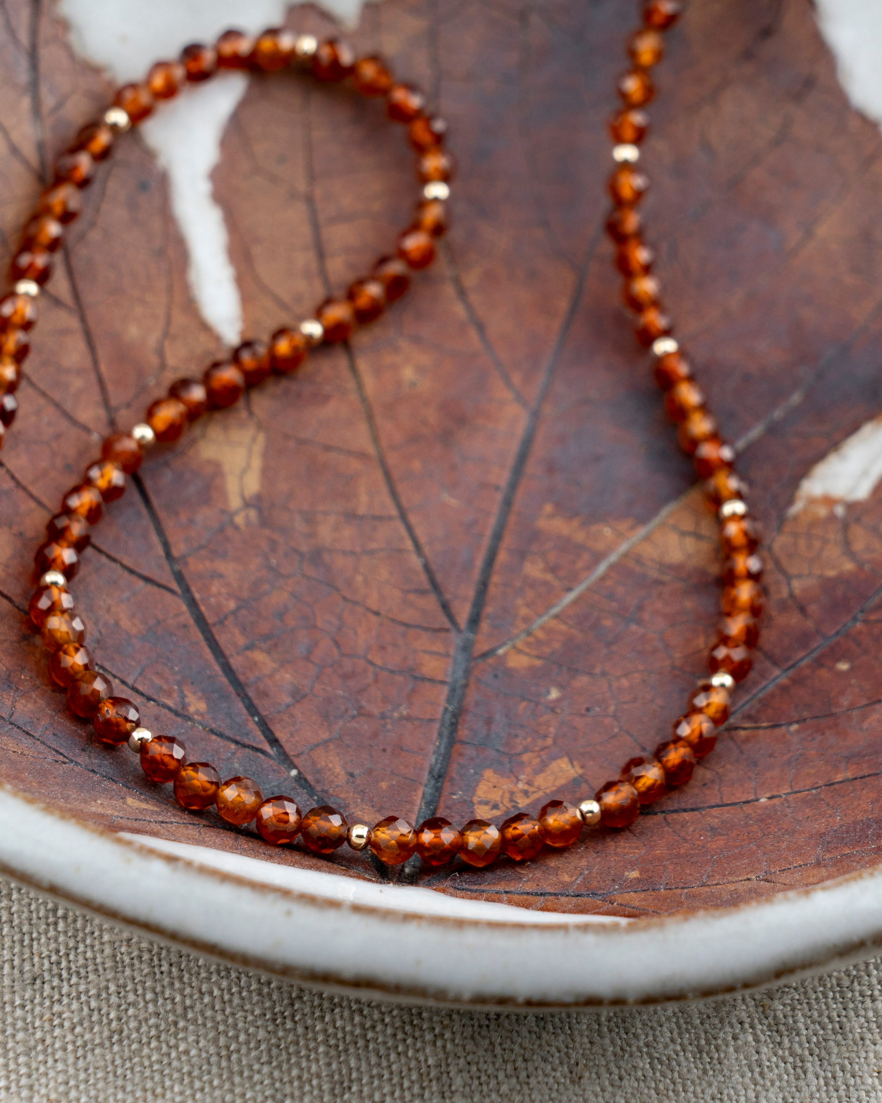 Golden Hour Orange Garnet Necklace