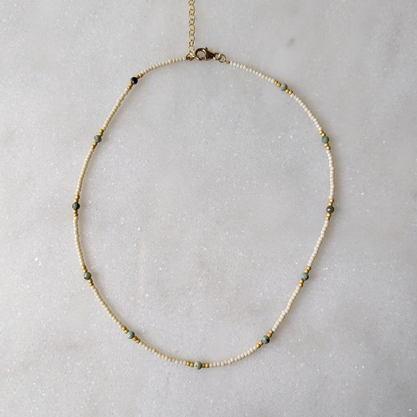 African Turquoise Beaded Choker Necklace