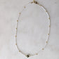 Moss Agate White Beaded Choker Necklace