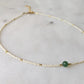 Green Aventurine Ivory Beaded Accent Choker Necklace