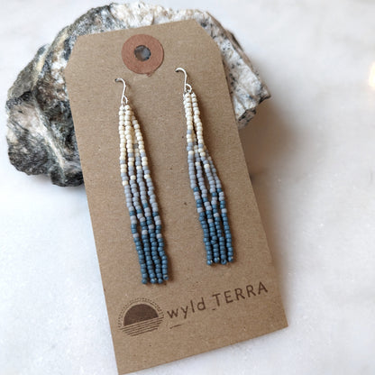 Northern Tides Short Beaded Fringe Earrings