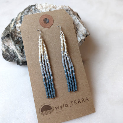 Northern Tides Short Beaded Fringe Earrings