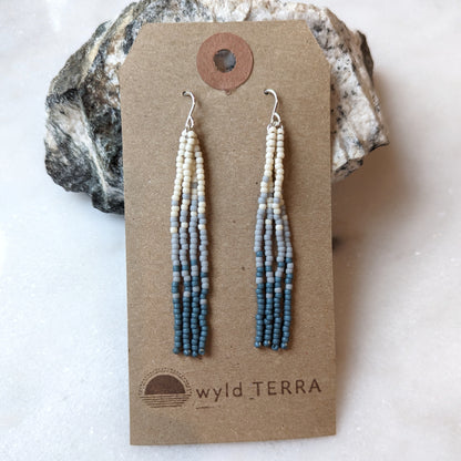 Northern Tides Short Beaded Fringe Earrings