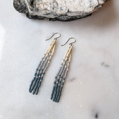 Northern Tides Short Beaded Fringe Earrings