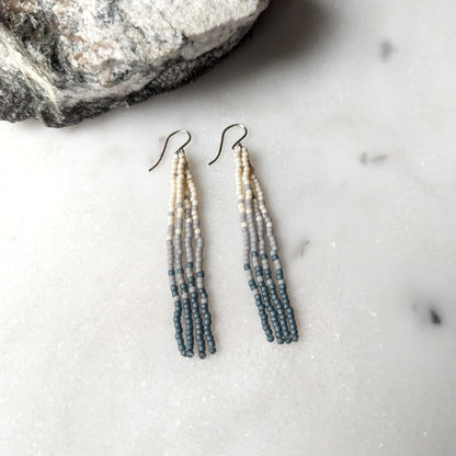 Northern Tides Short Beaded Fringe Earrings