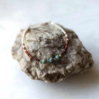 Autumn Changing Colors Triple African Turquoise Fade Bracelet