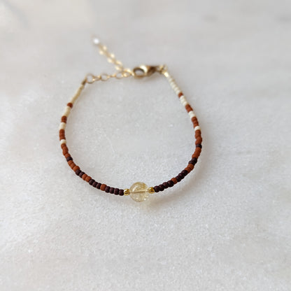 Autumn Abundance Faded Citrine Accent Bracelet