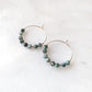 Gold Filled African Turquoise Hoop Earrings