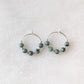 Sterling Silver Mini African Turquoise Hoops