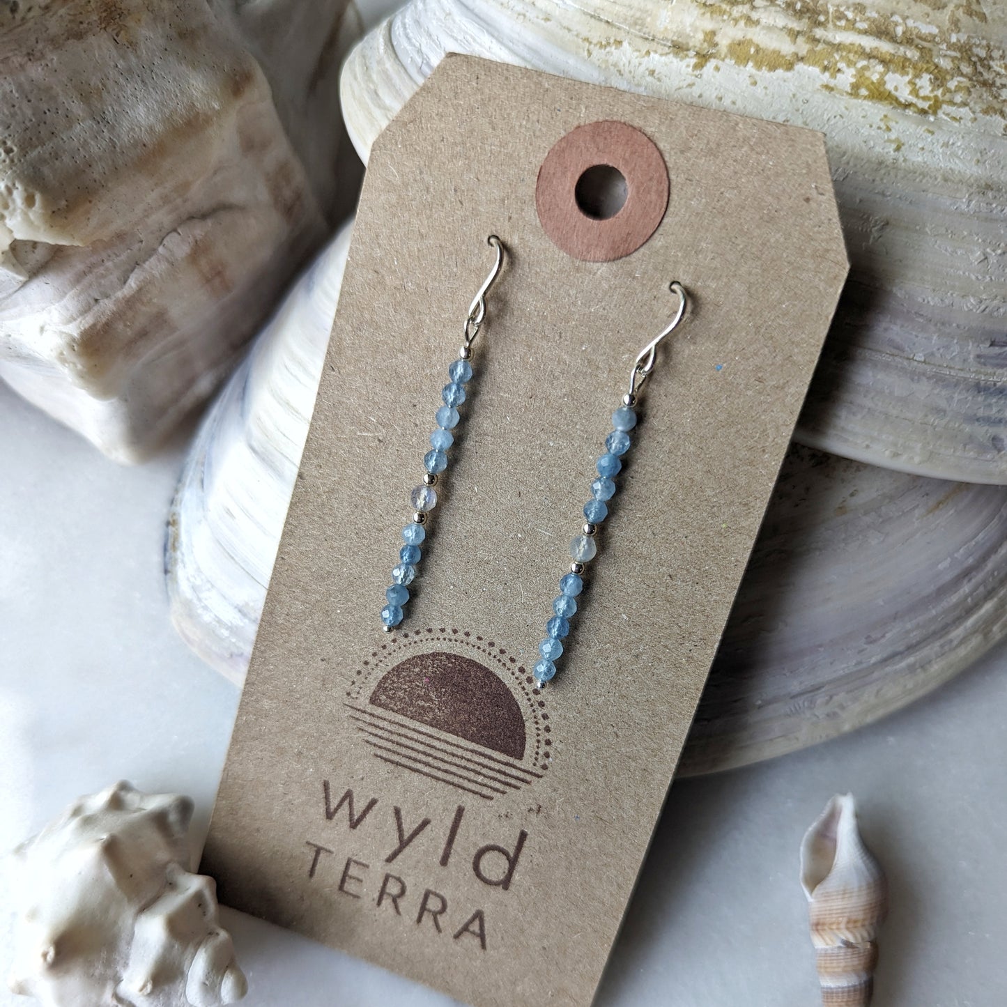 Aquamarine & Labradorite Gemstone Dangles