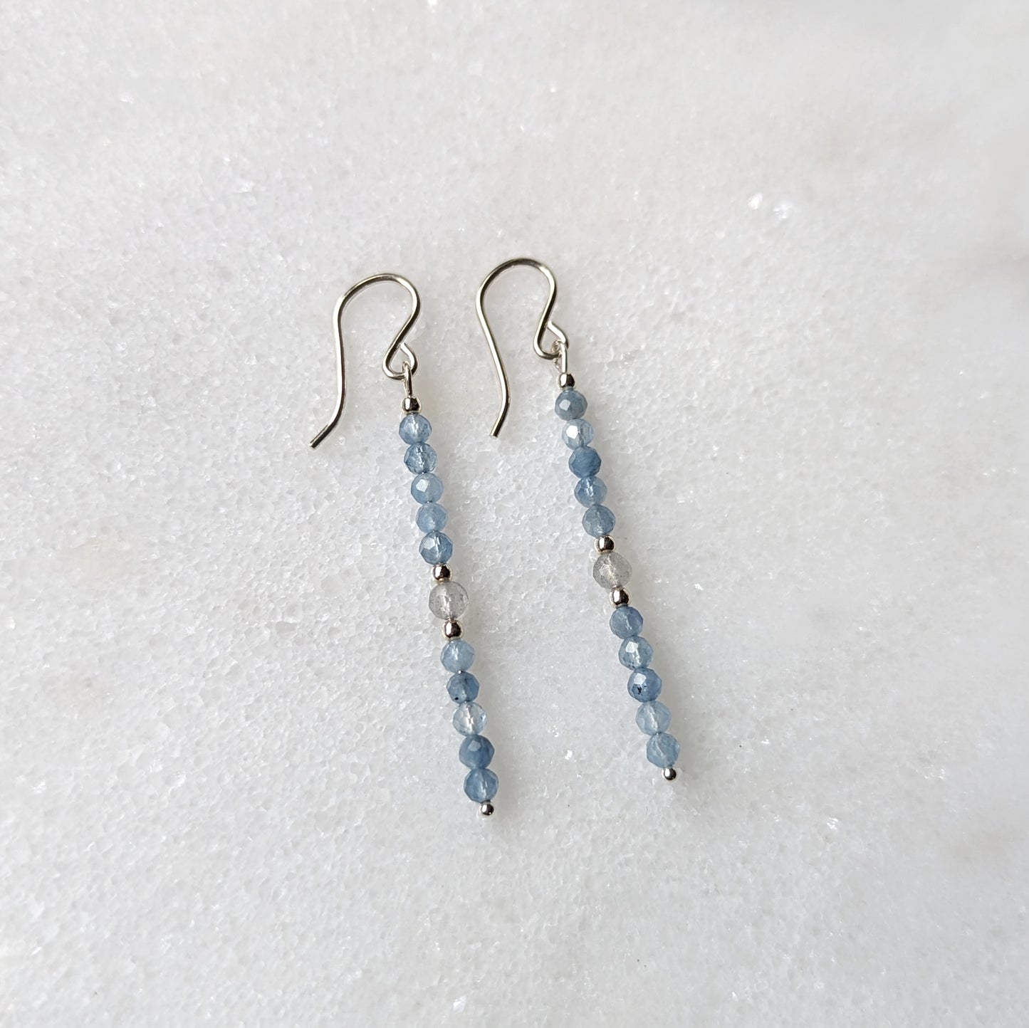 Aquamarine & Labradorite Gemstone Dangles