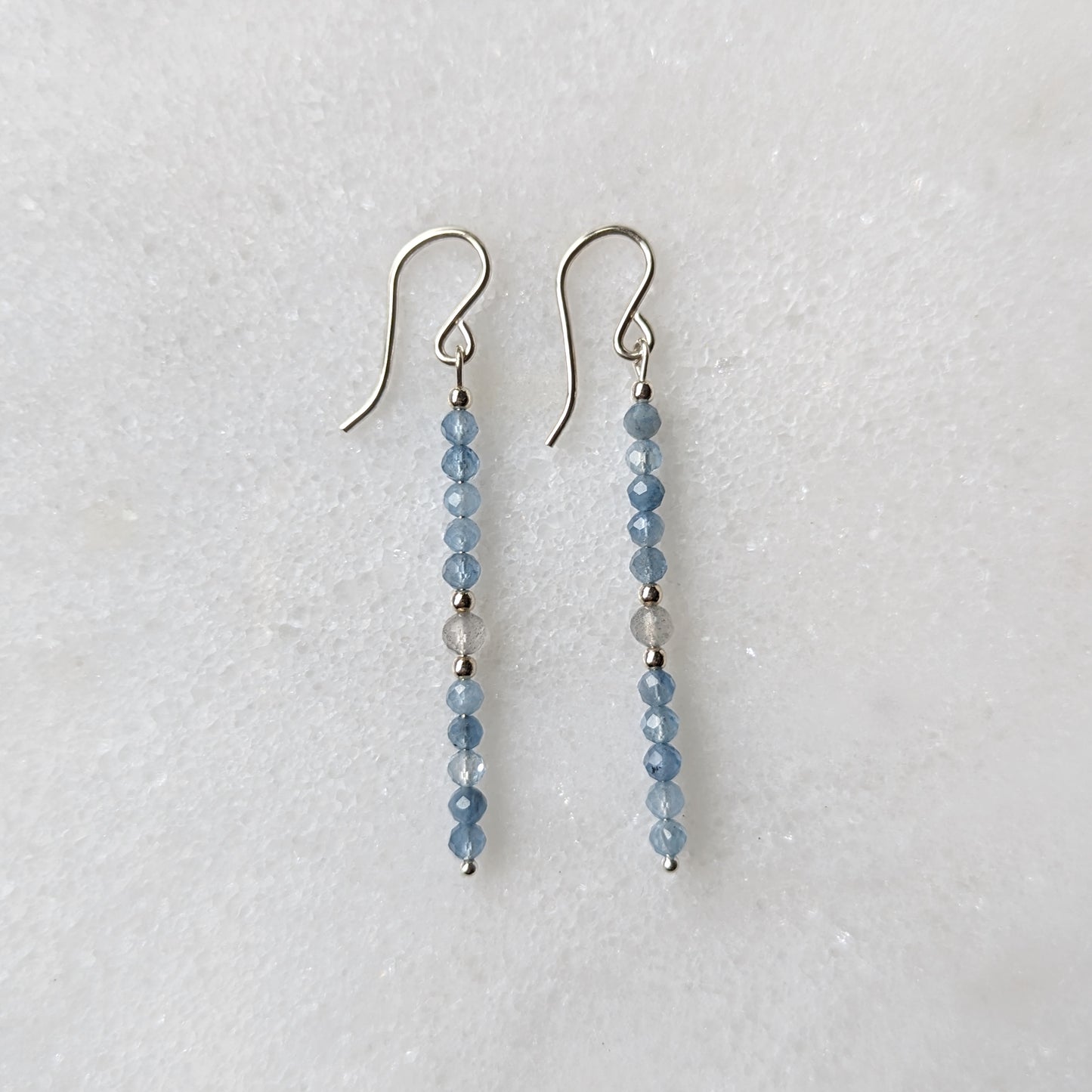 Aquamarine & Labradorite Gemstone Dangles