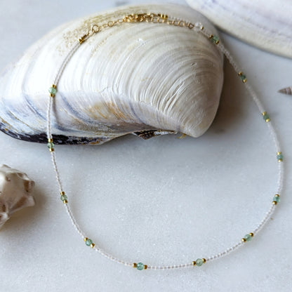 Aqua Green Apatite Seaside Necklace