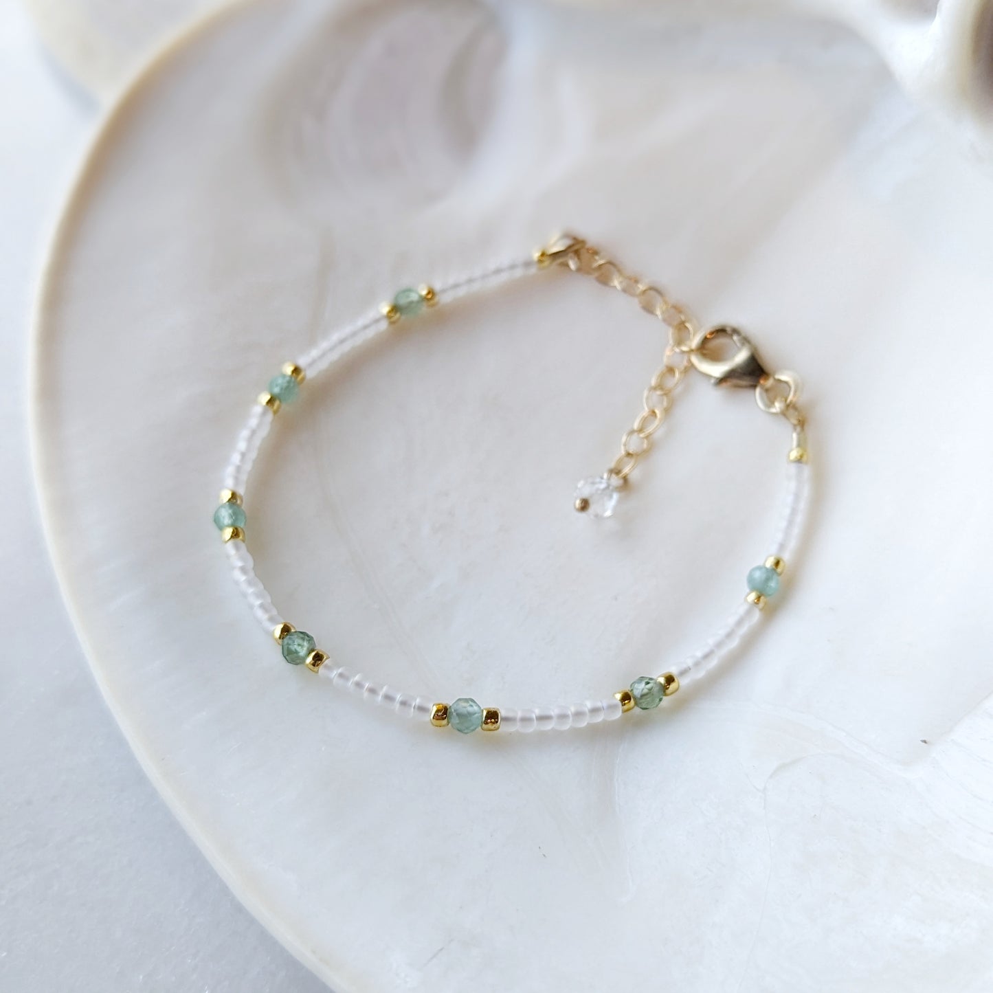 Aqua Green Apatite Seaside Bracelet