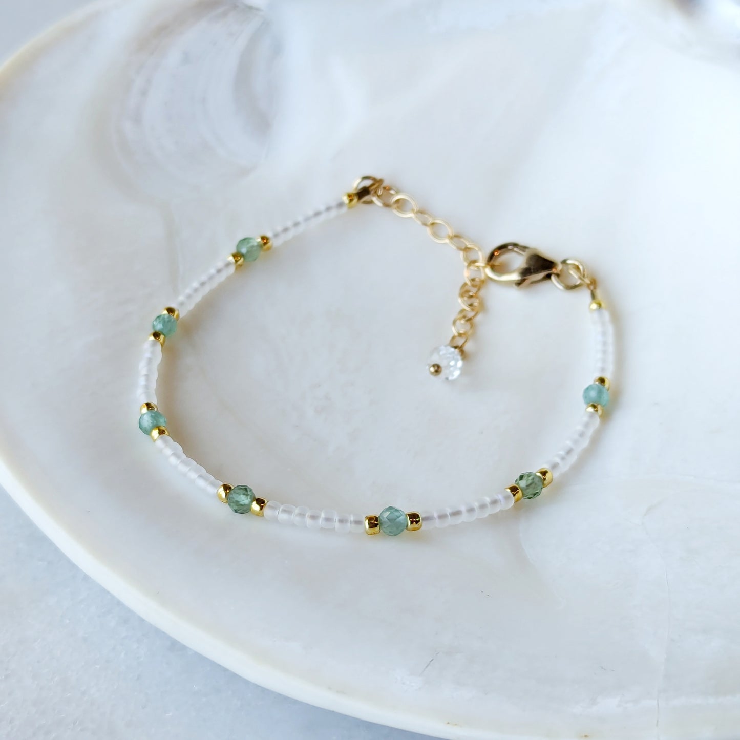 Aqua Green Apatite Seaside Bracelet