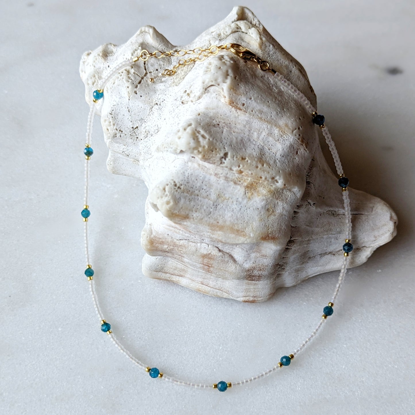 Blue Apatite Teal Waters Necklace
